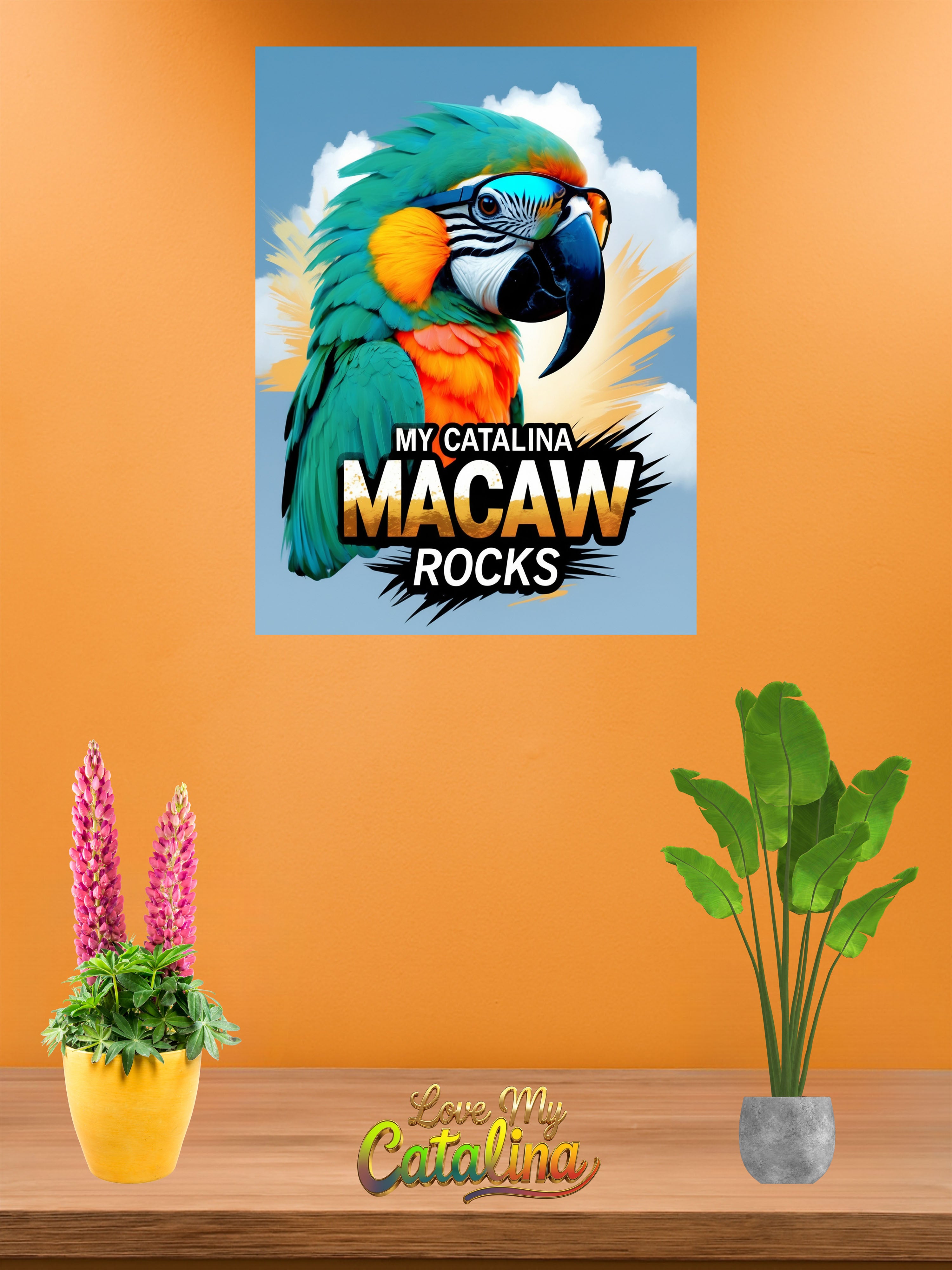 My Catalina Macaw Rocks Wall-Hanging