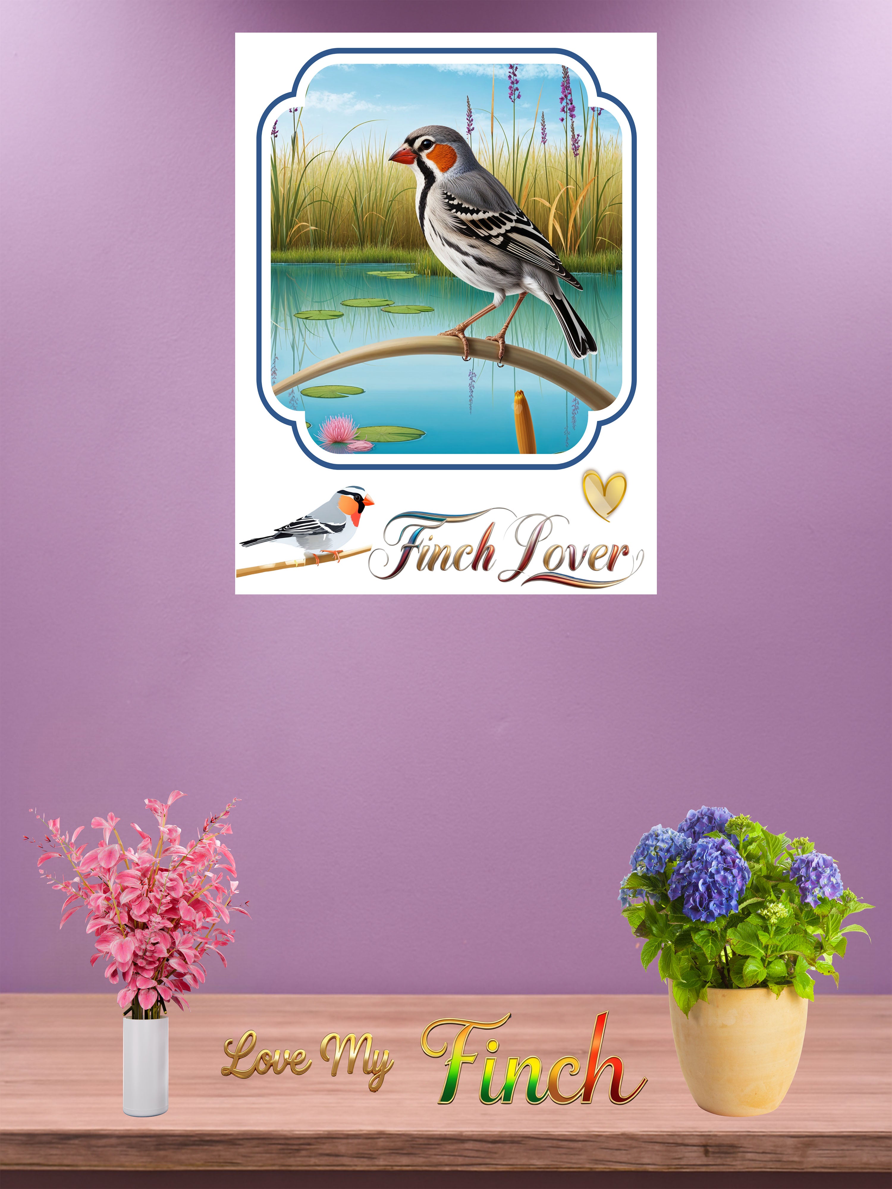 Finch Lover Nature Wall-Hanging
