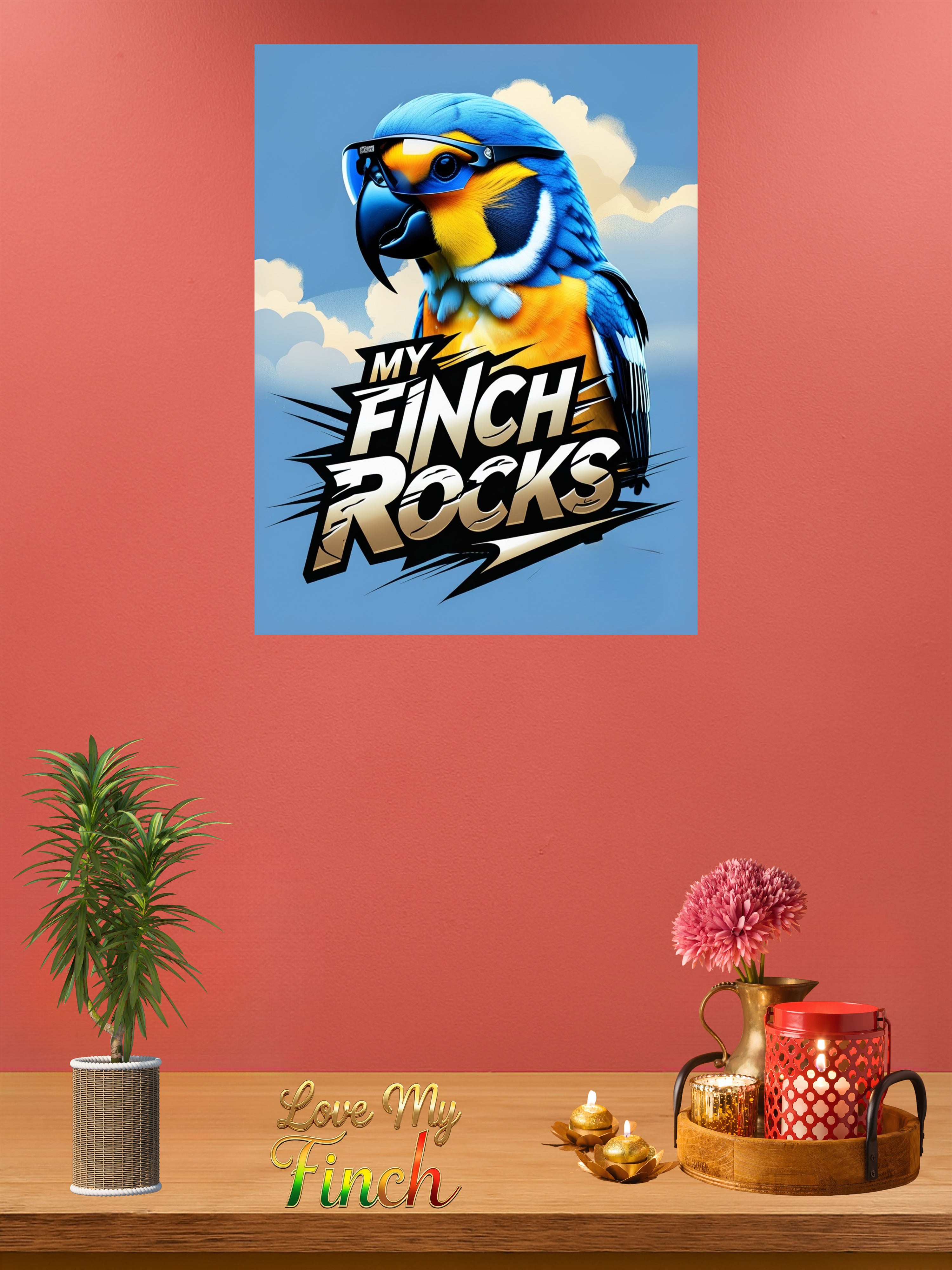 My Finch Rocks Wall-Hanging