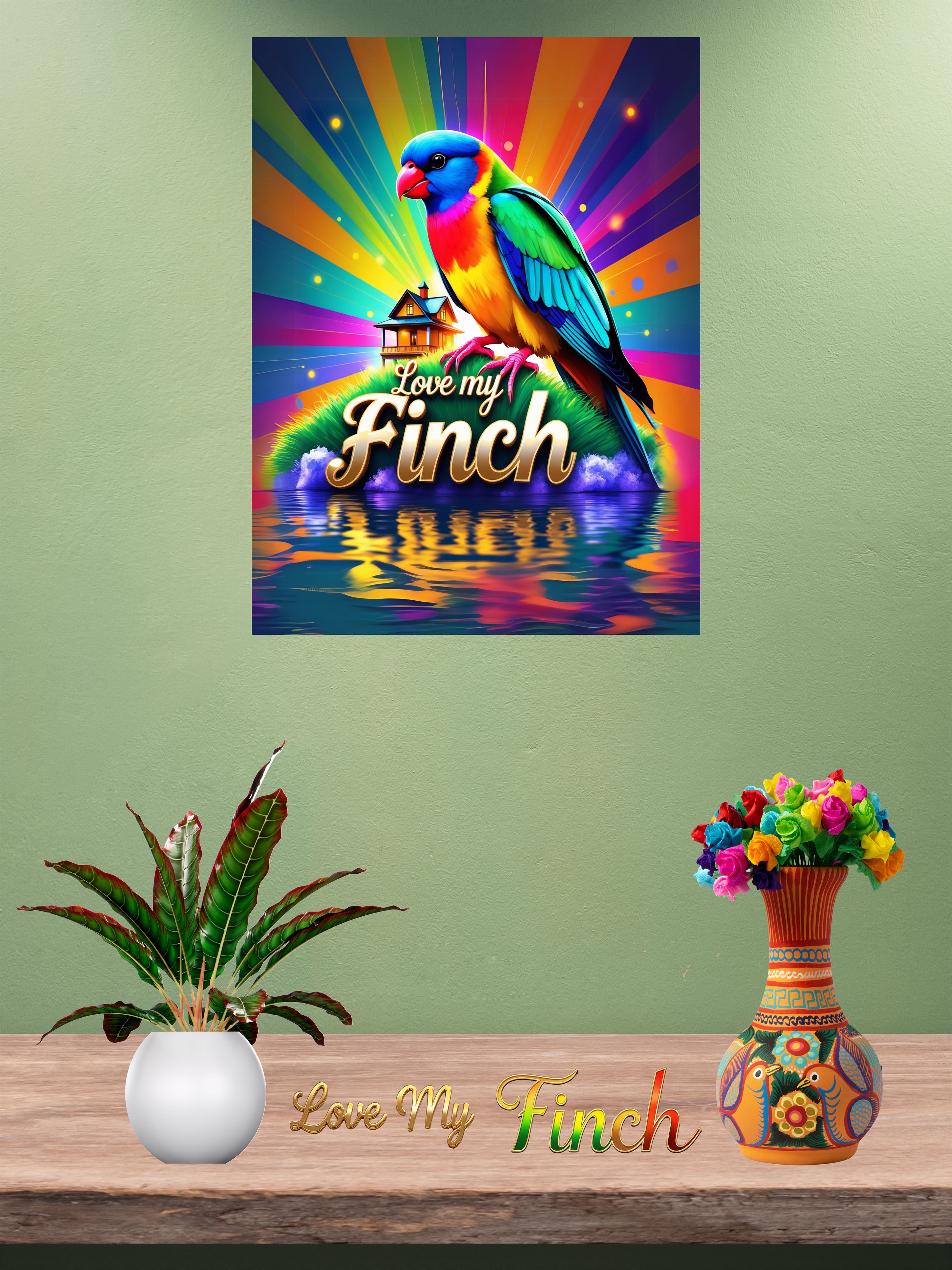 Love My Finch Wall-Hanging