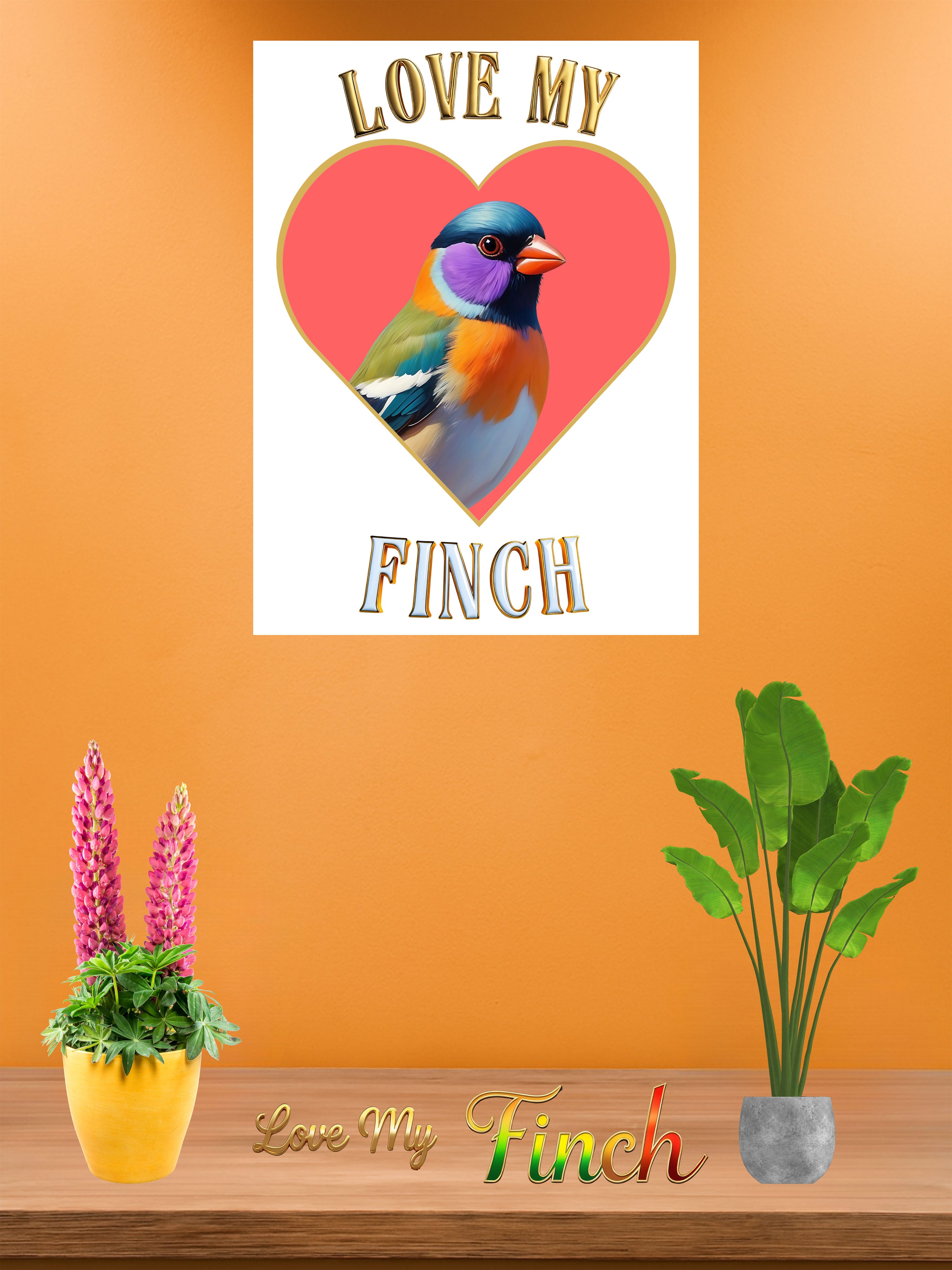 Love My Finch Wall-Hanging