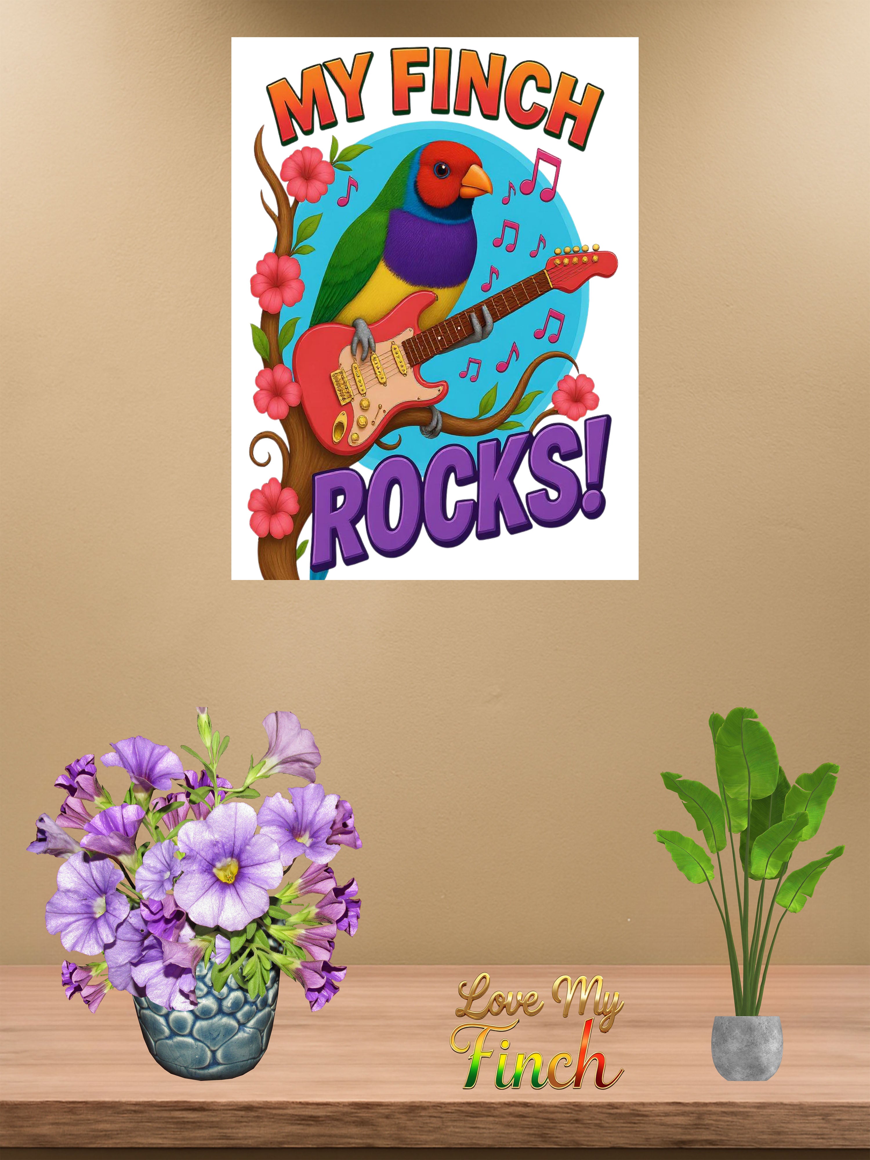 My Finch Rocks Wall-Hanging