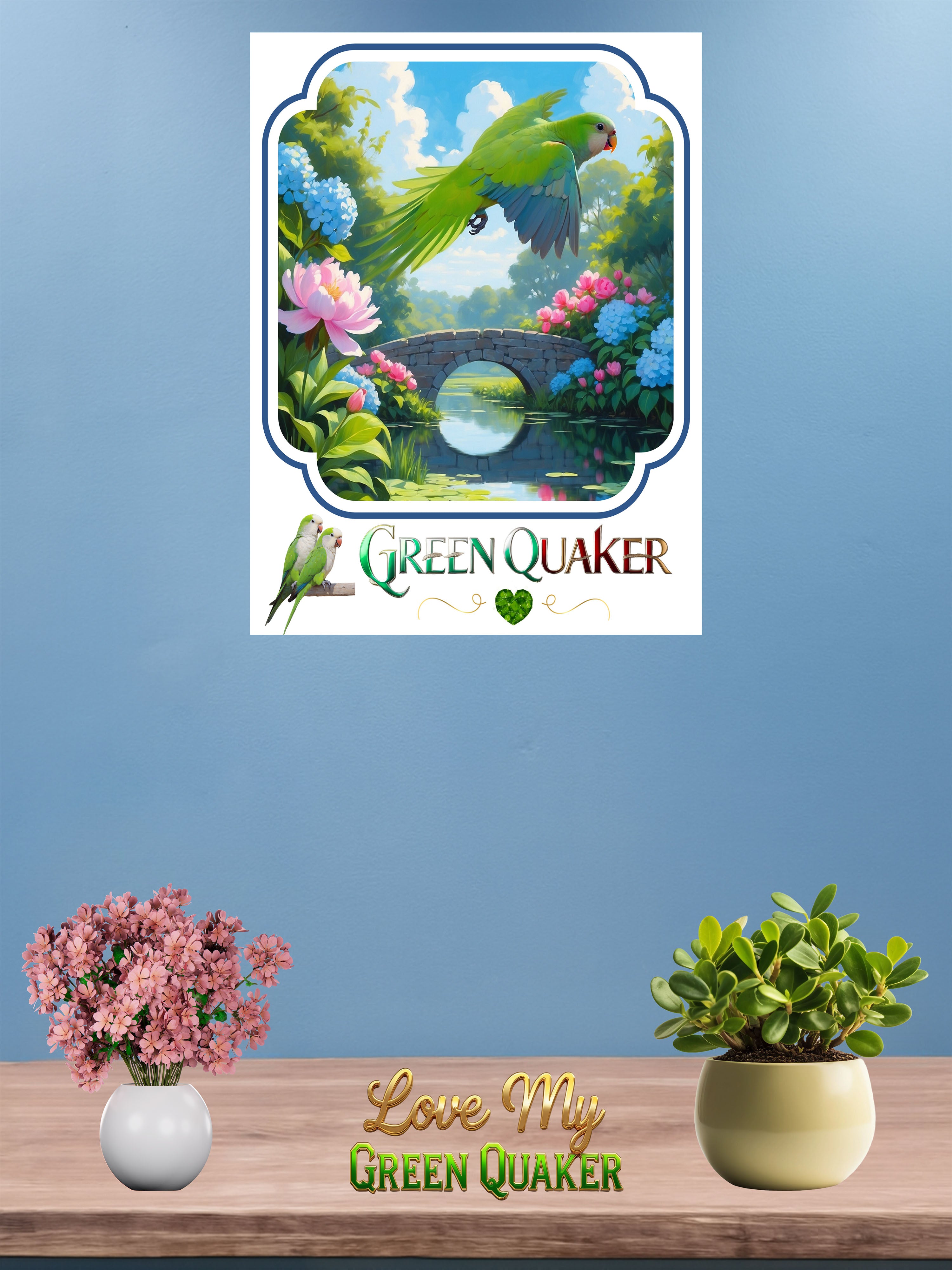 Green Quaker Bridge Scenic Wall-Hanging