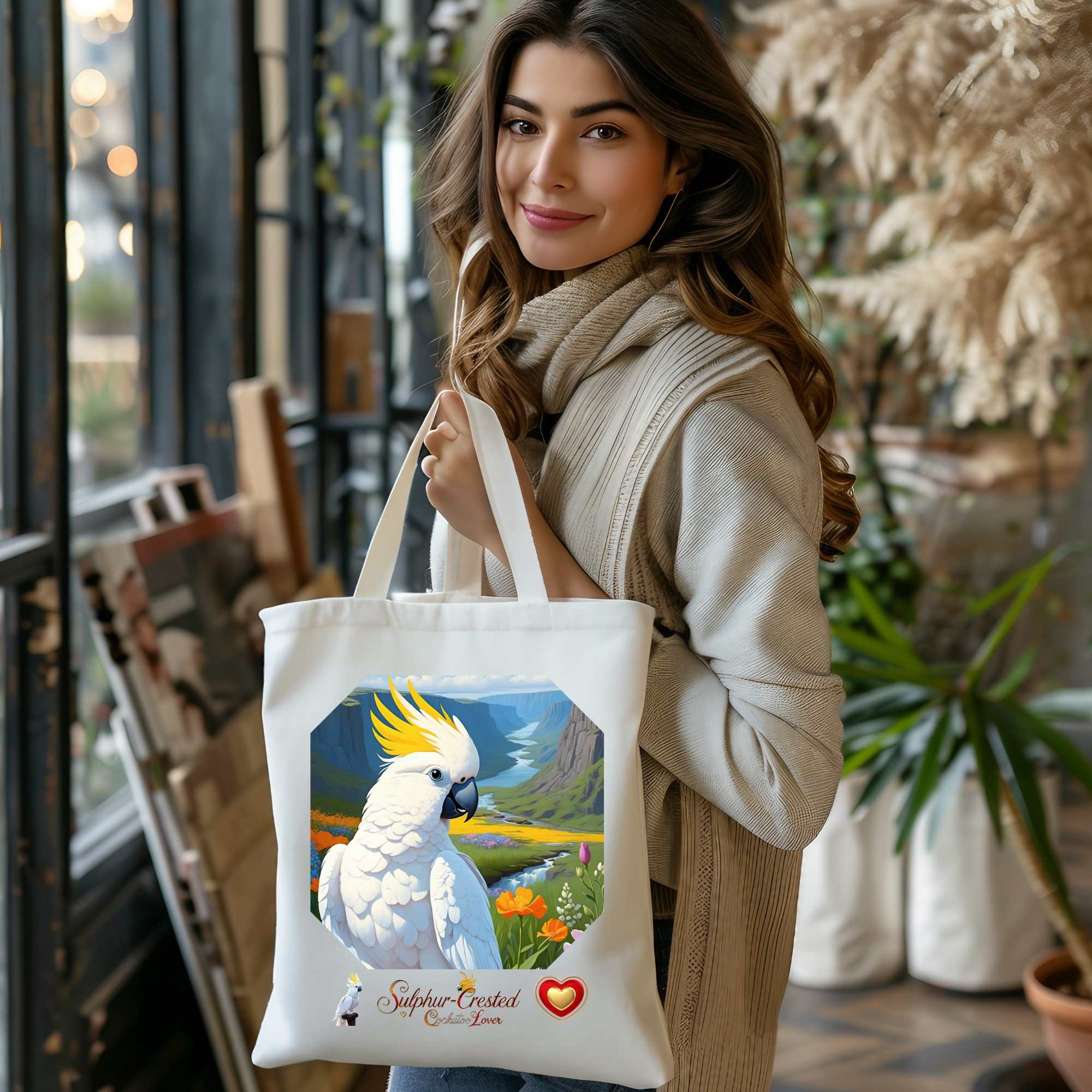 Sulphur-Crested Cockatoo Lover Tote Bag