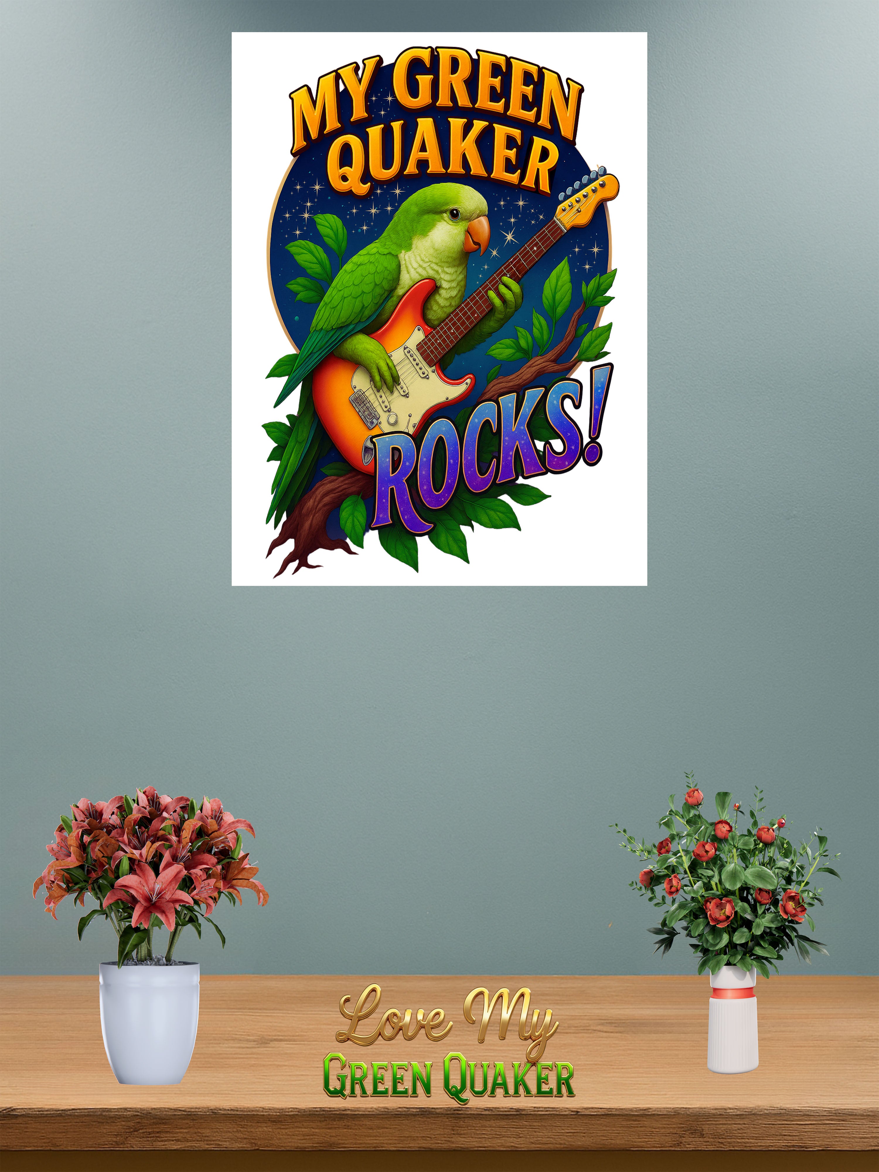 Green Quaker Rocks Music Wall-Hanging