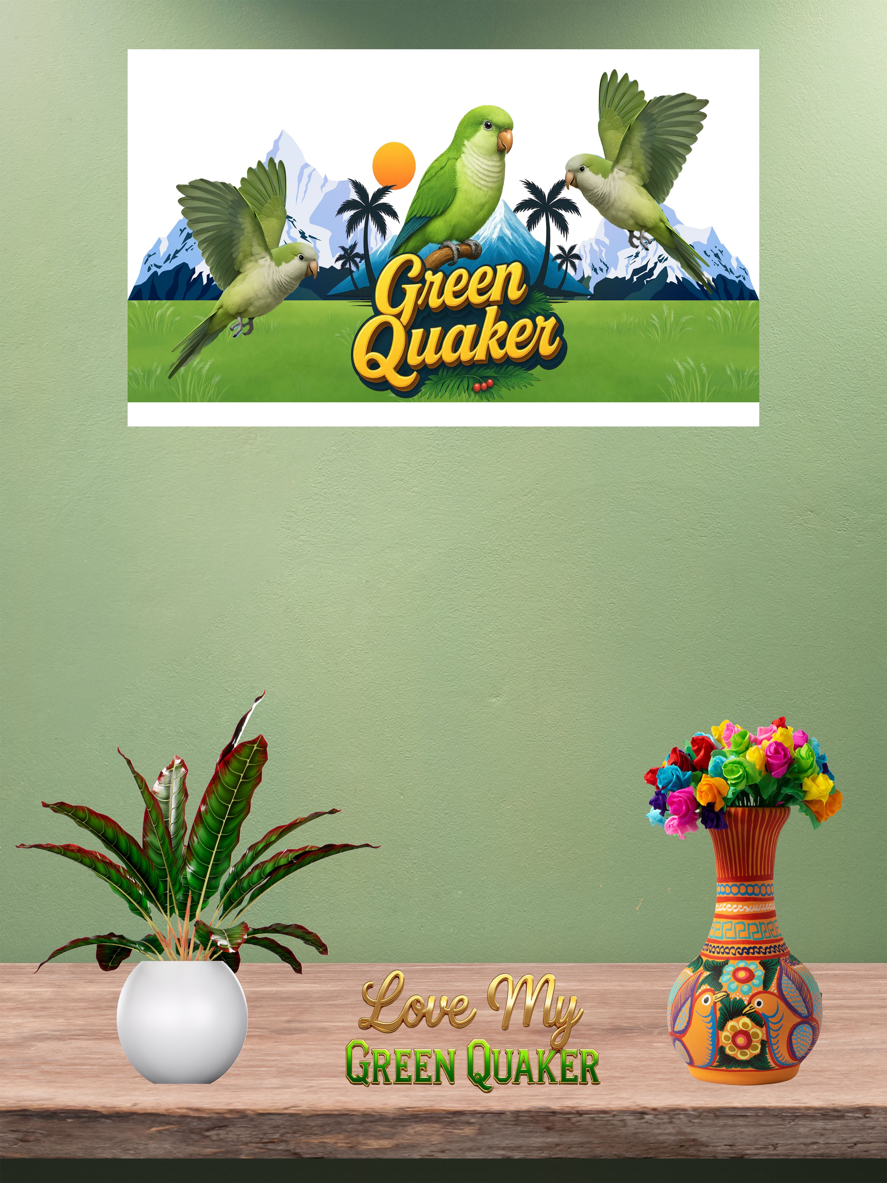 Green Quaker Mountains Wall-Hanging