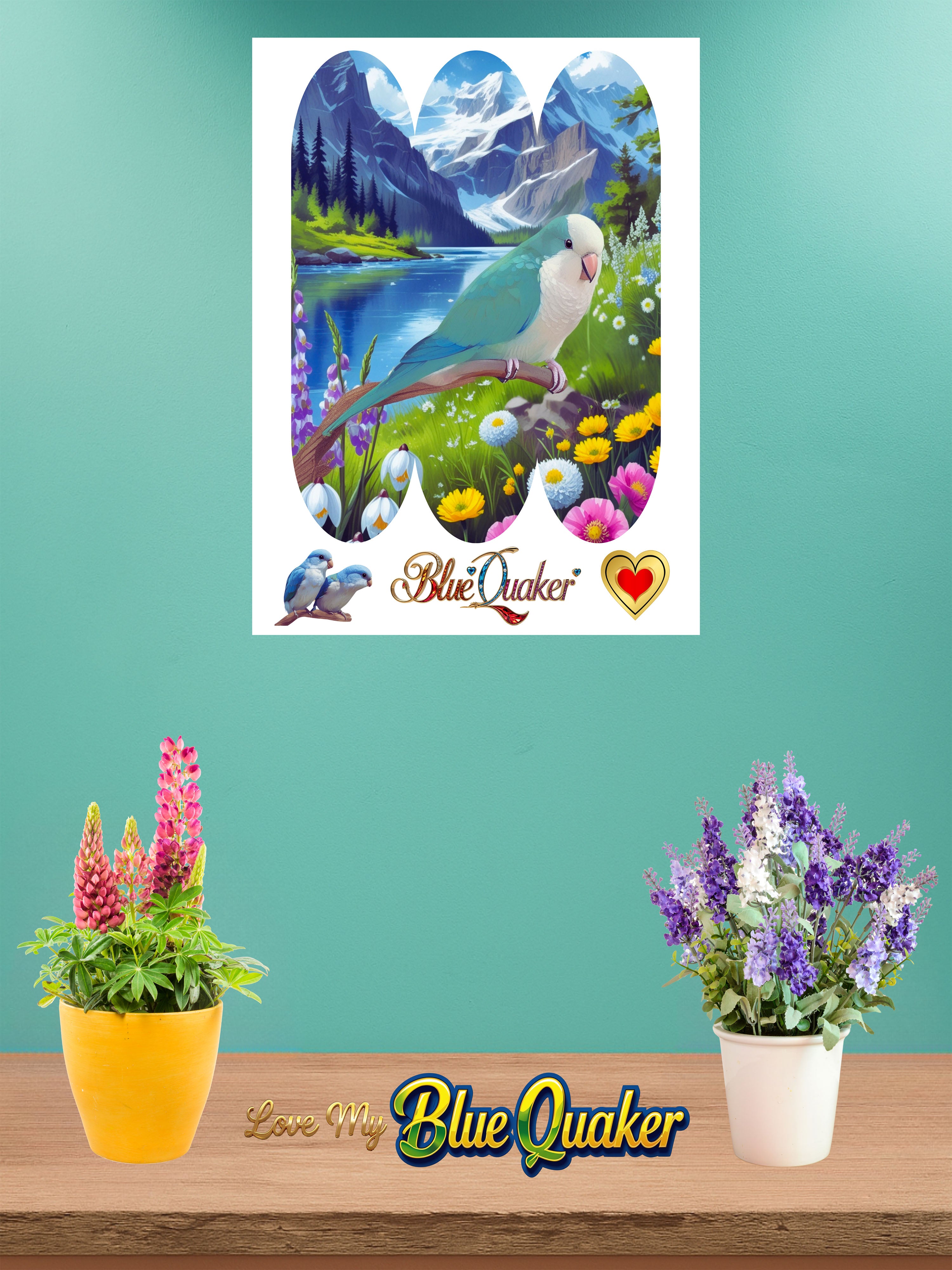 Blue Quaker Mountain Valley Wall-Hanging