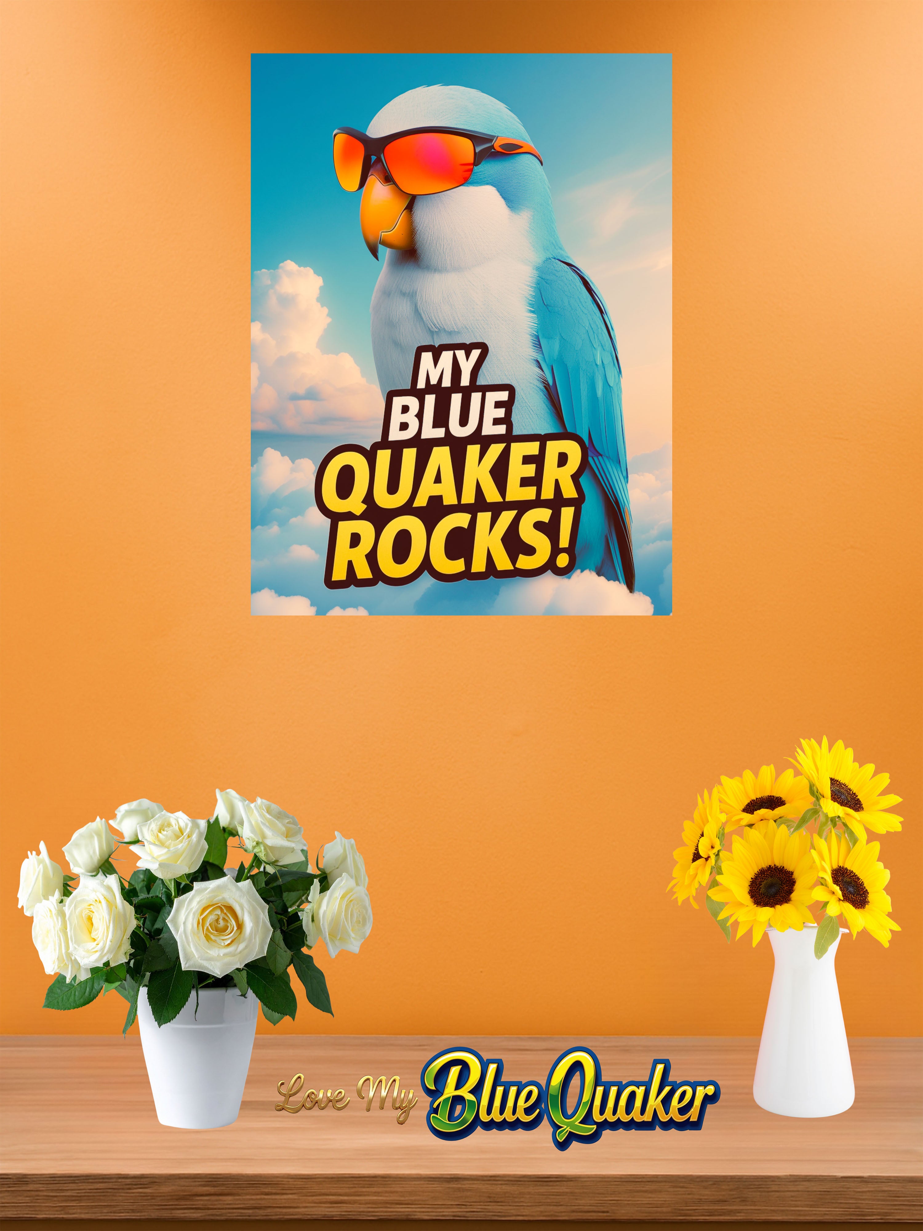 My Blue Quaker Rocks Wall-Hanging