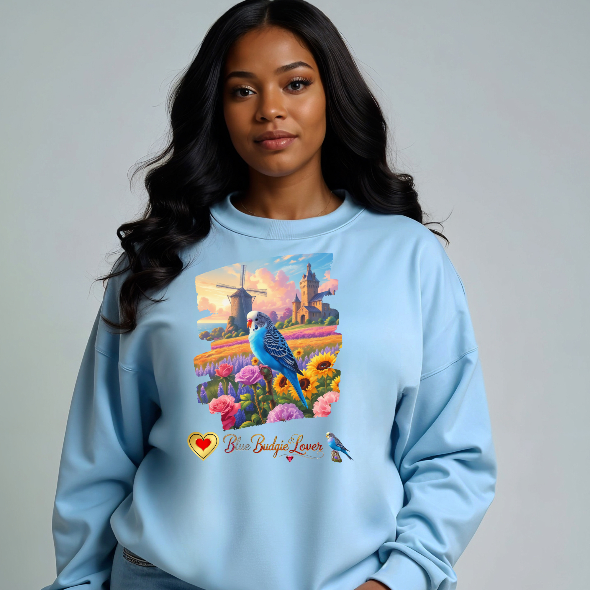 Blue Budgie Lover Sweatshirt