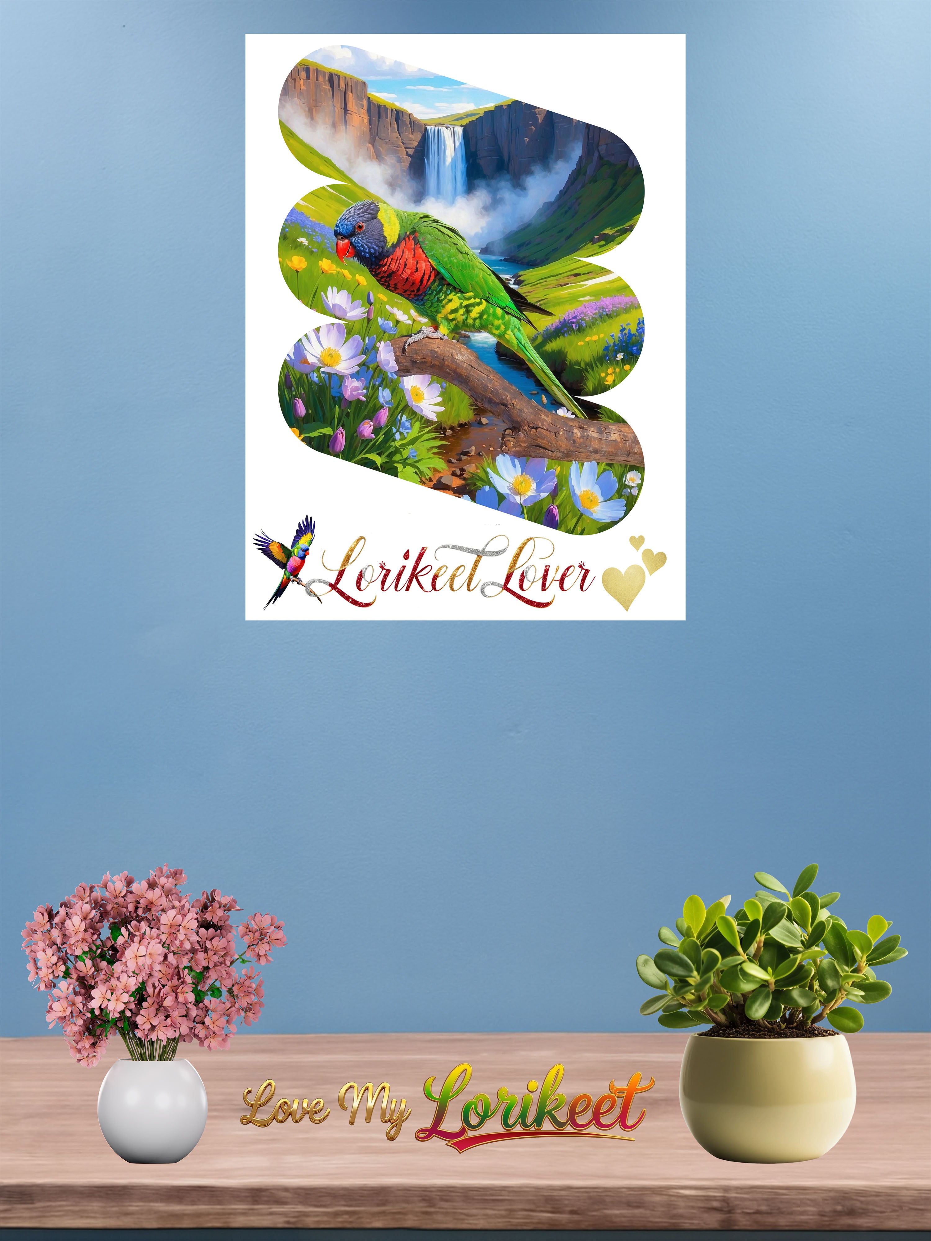 Lorikeet Lover Waterfall Wall-Hanging
