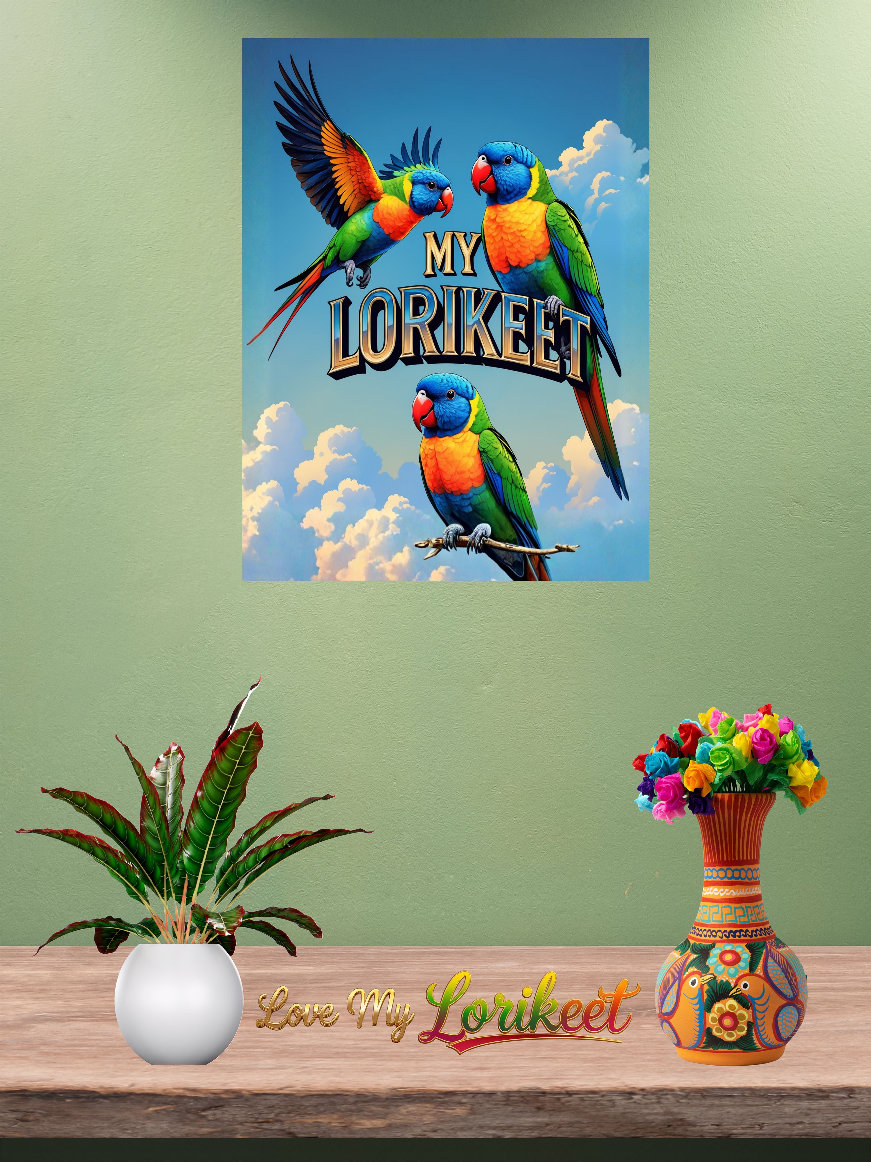 Lorikeet wall hanging