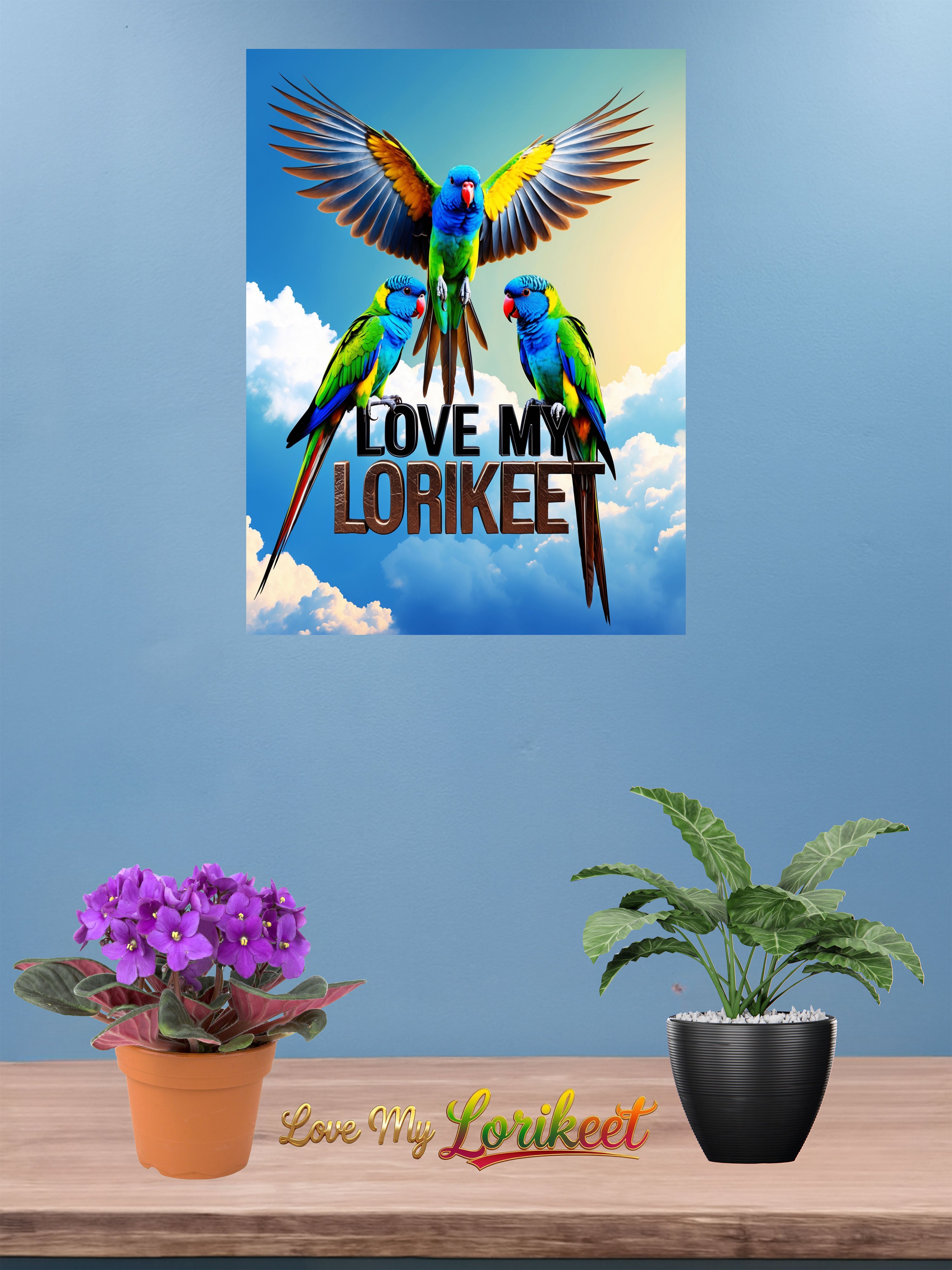 Flying Love My Lorikeet Wall-Hanging