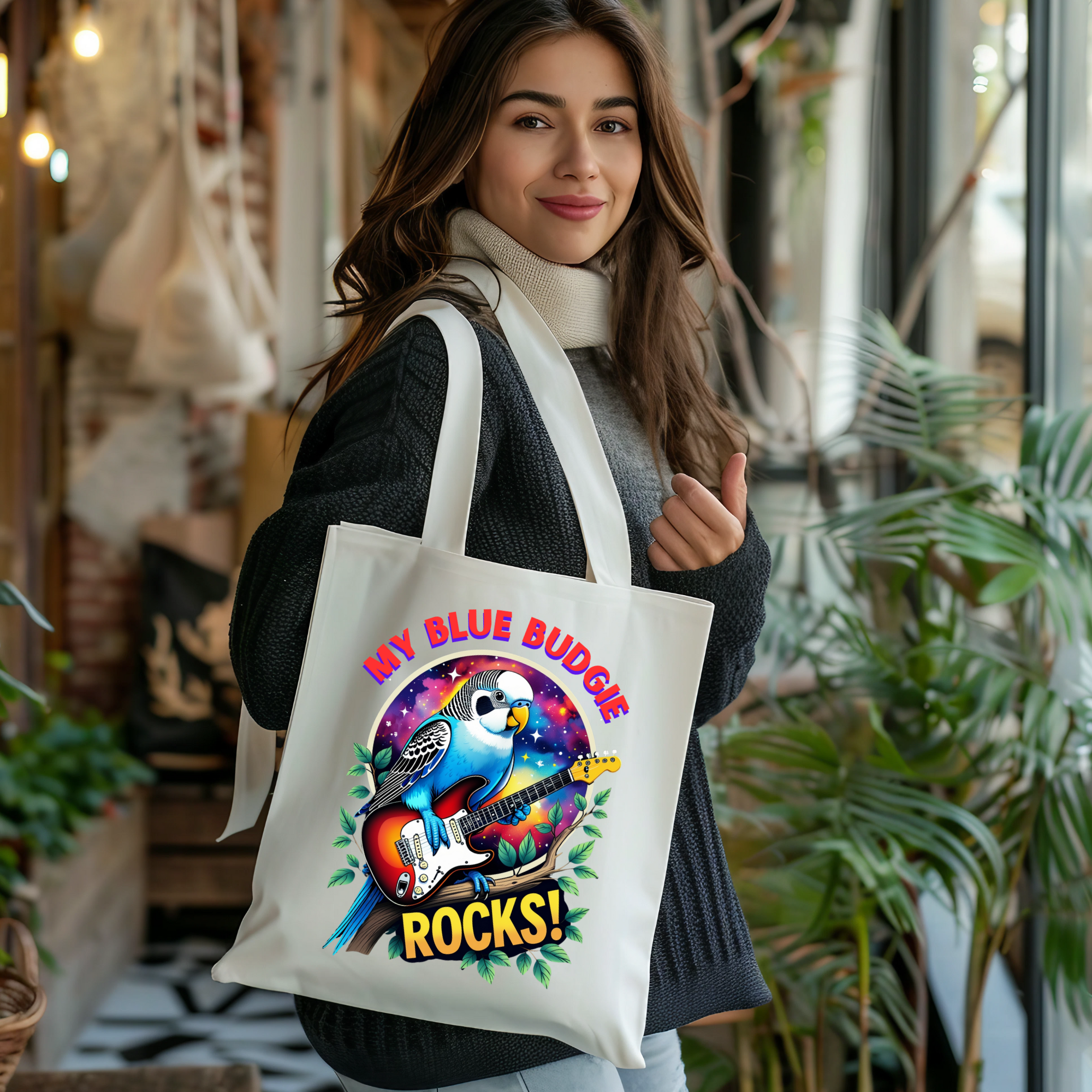 My Blue Budgie Loves Country Tote Bag