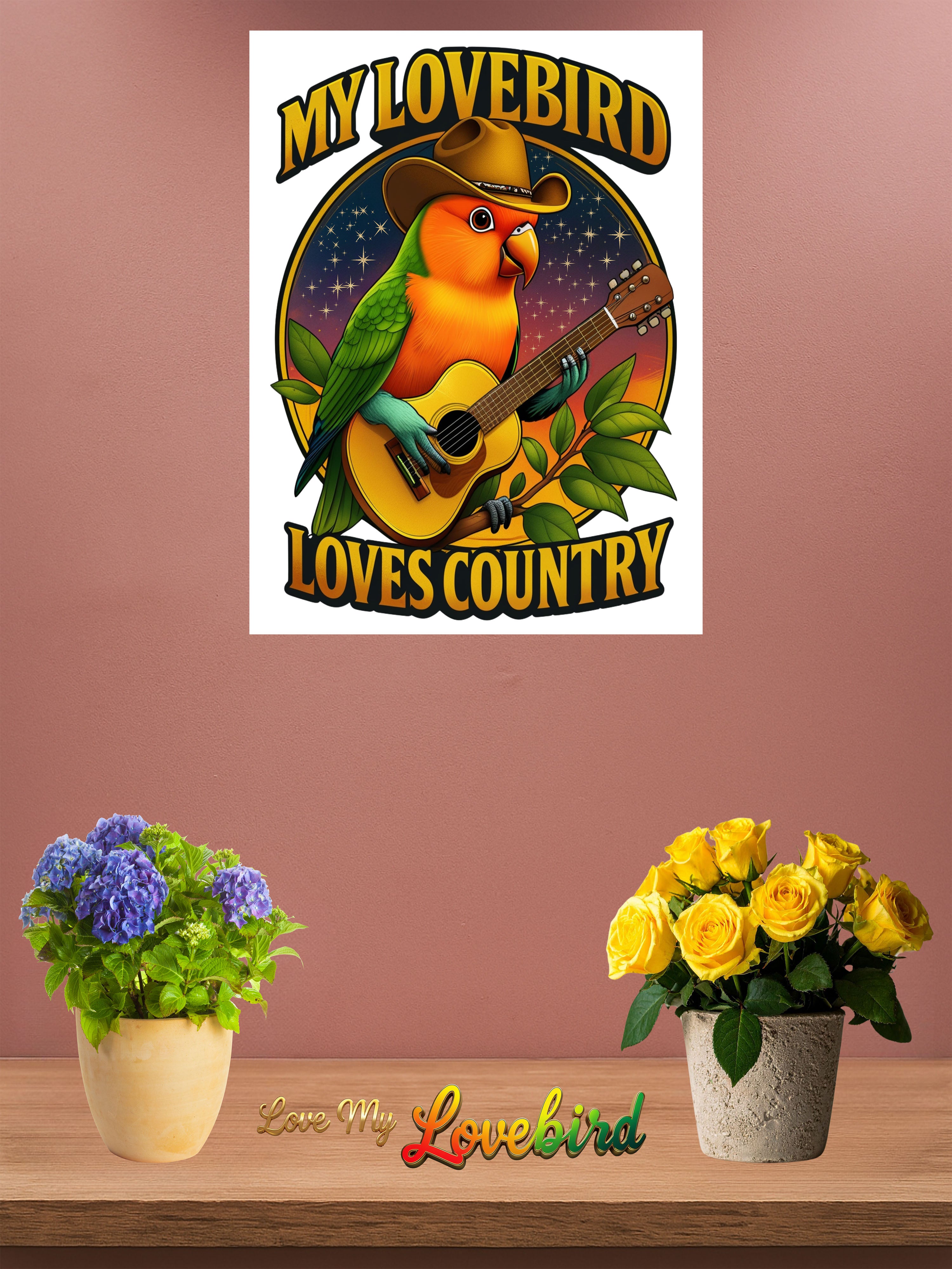 Lovebird wall hanging