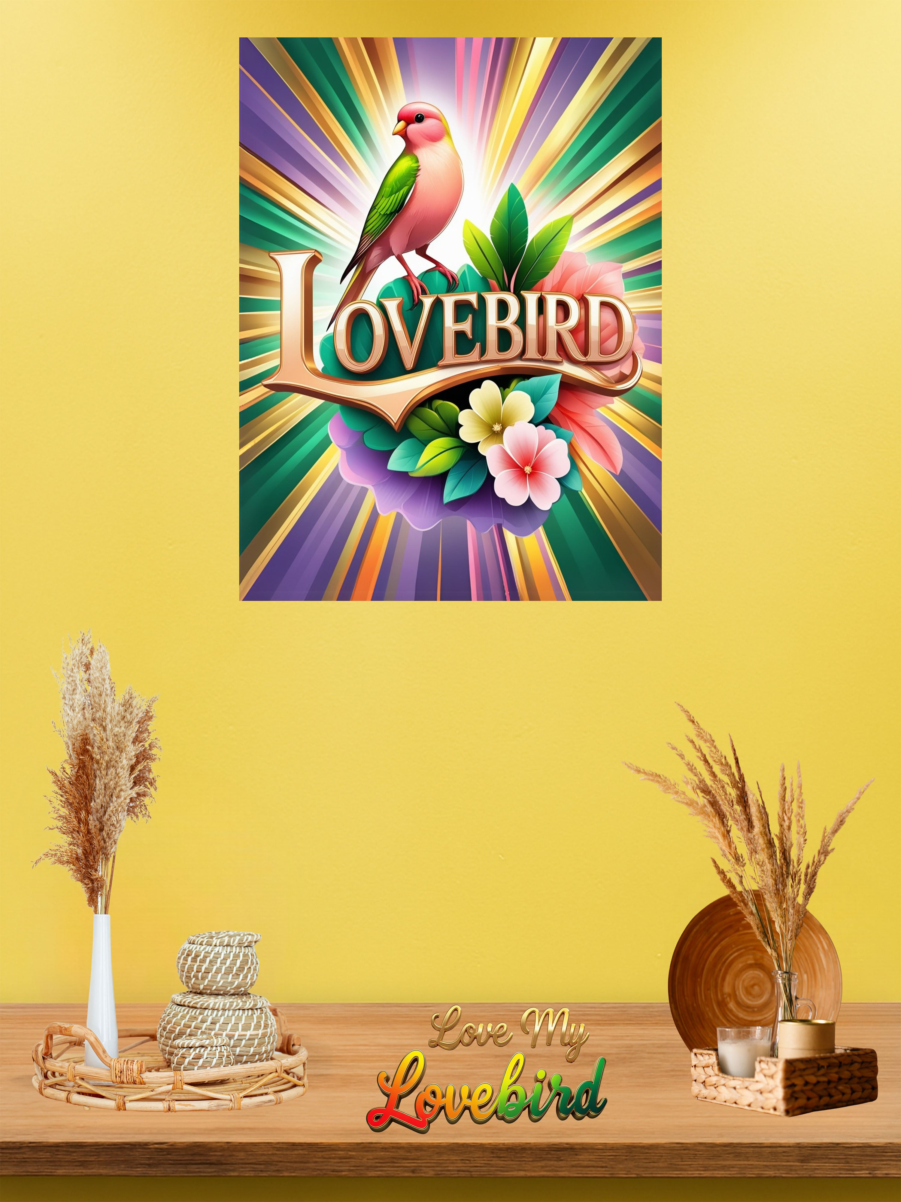 Lovebird wall hanging