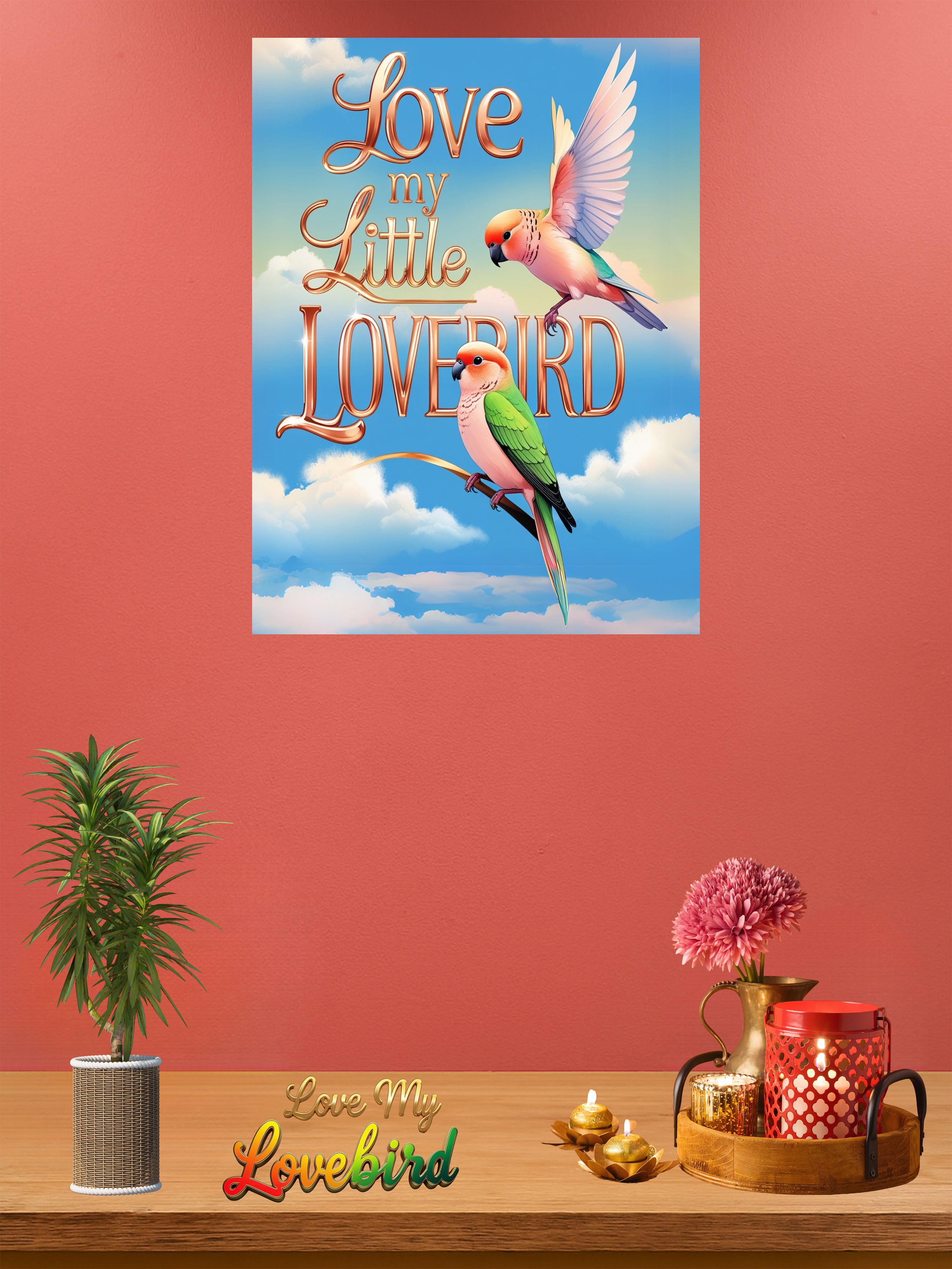 Love My Little Lovebird Flying Wall-Hanging
