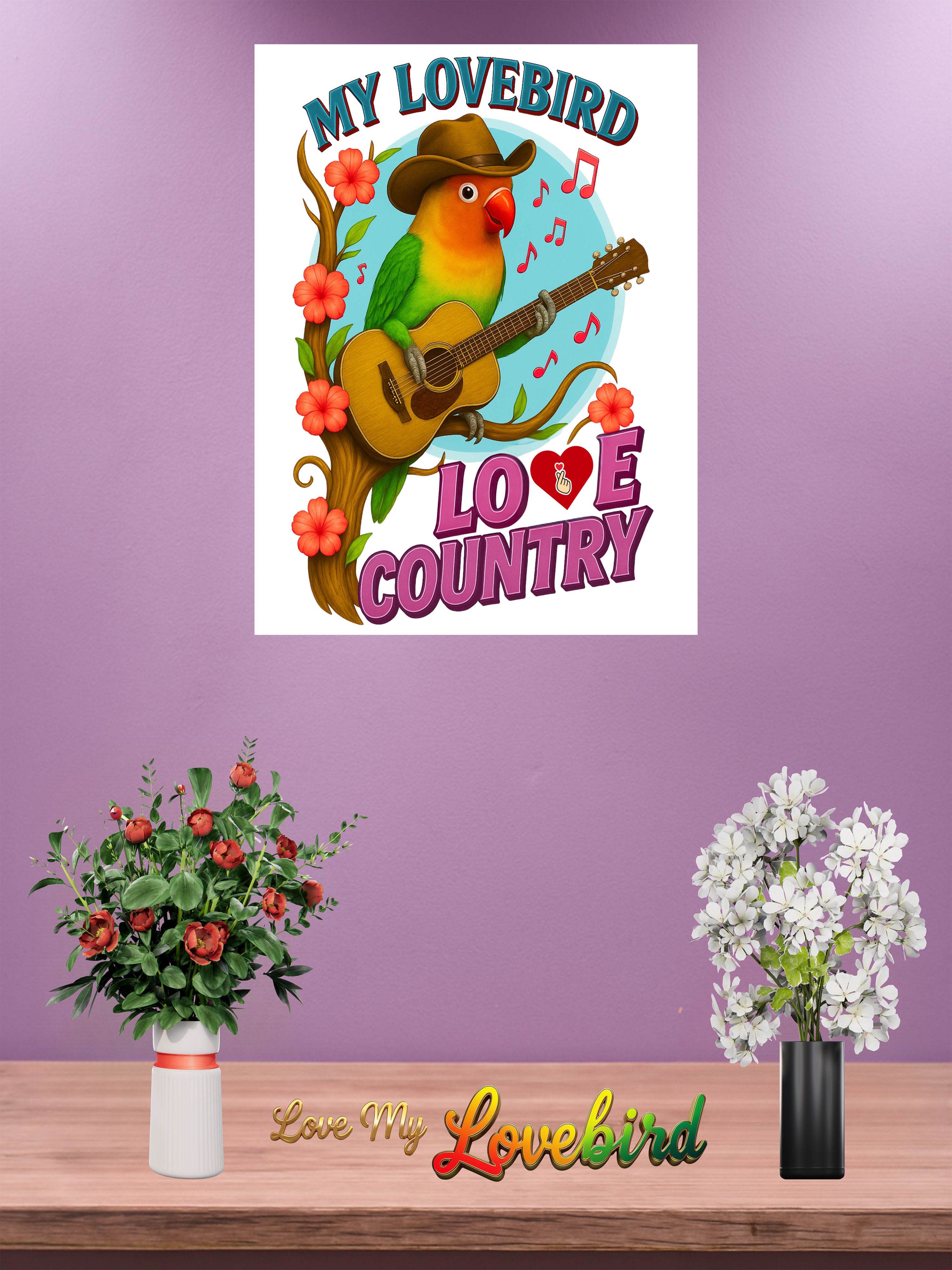 Lovebird wall hanging