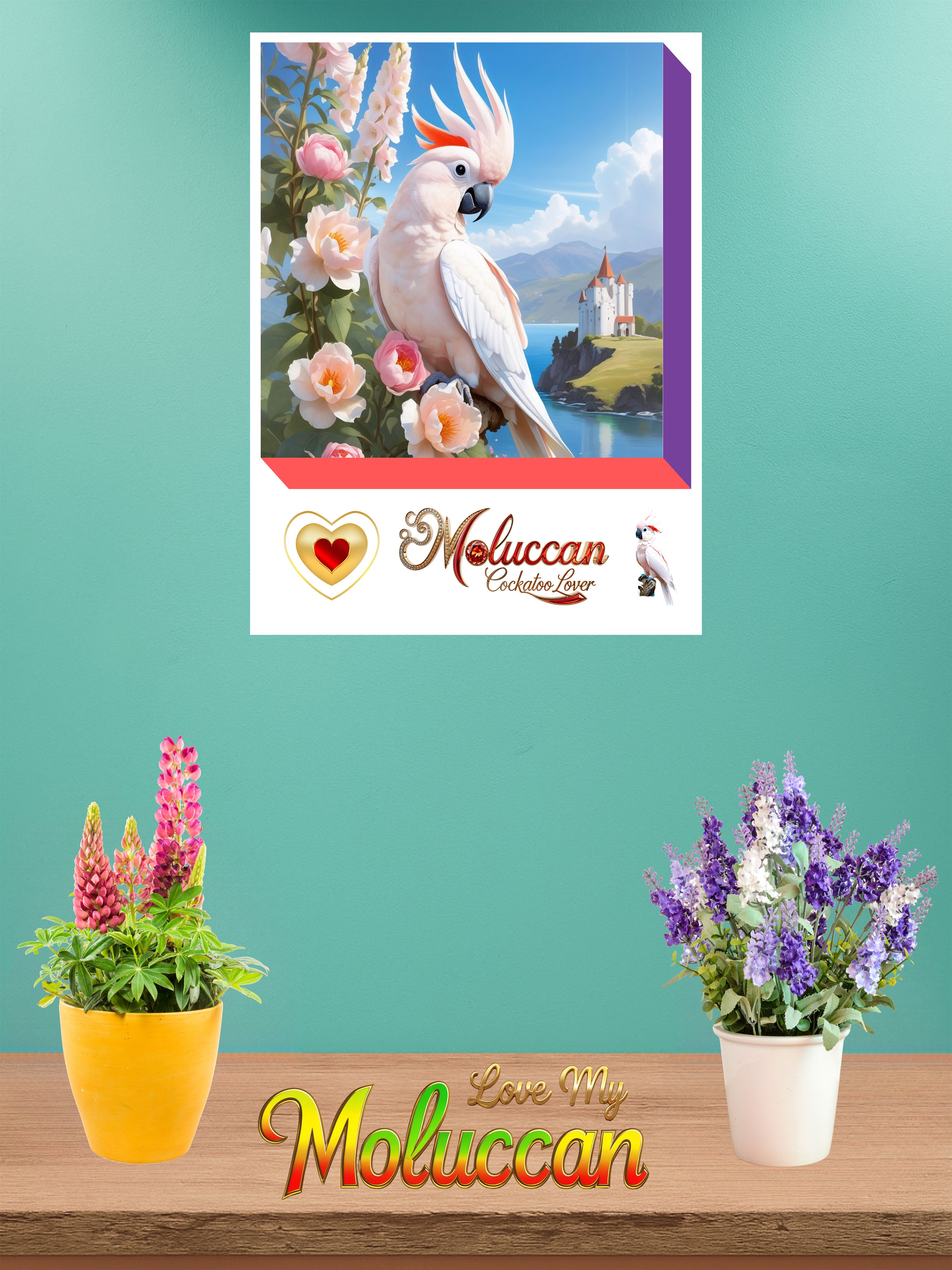 White Moluccan Cockatoo Lover Wall-Hanging
