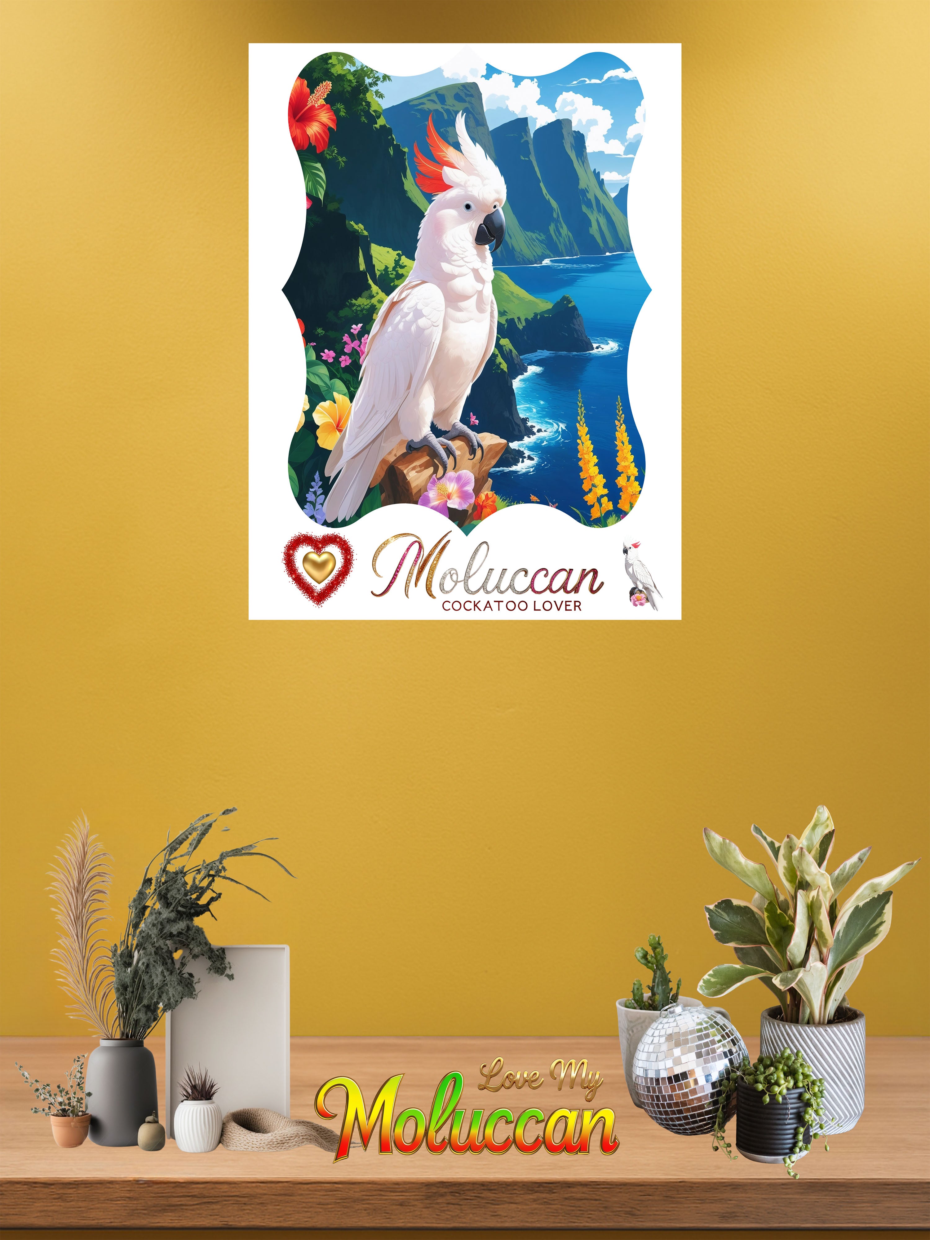 Moluccan Cockatoo Lover Mountain Wall-Hanging