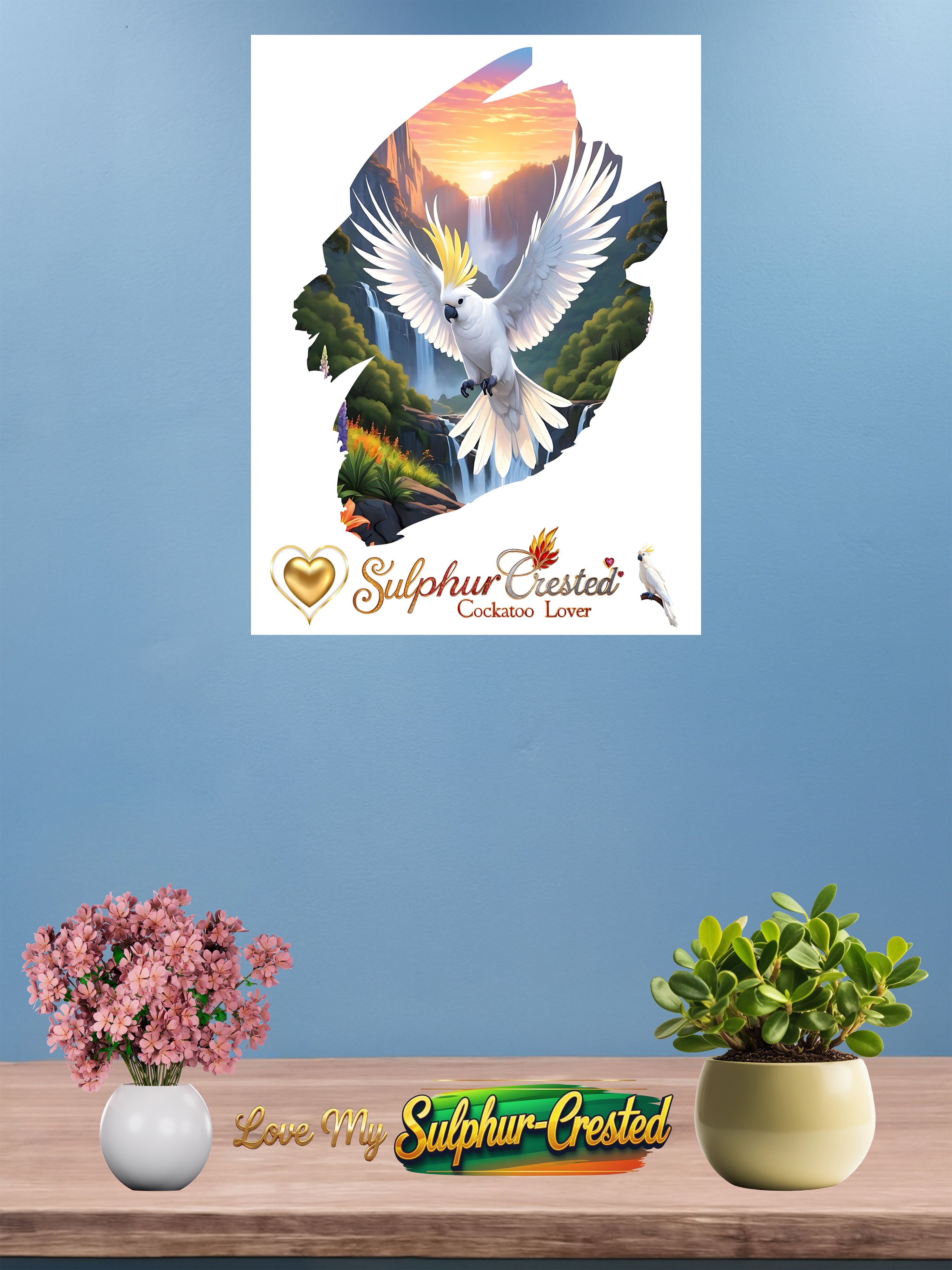 White Sulphur Crested Cockatoo Lover Wall-Hanging