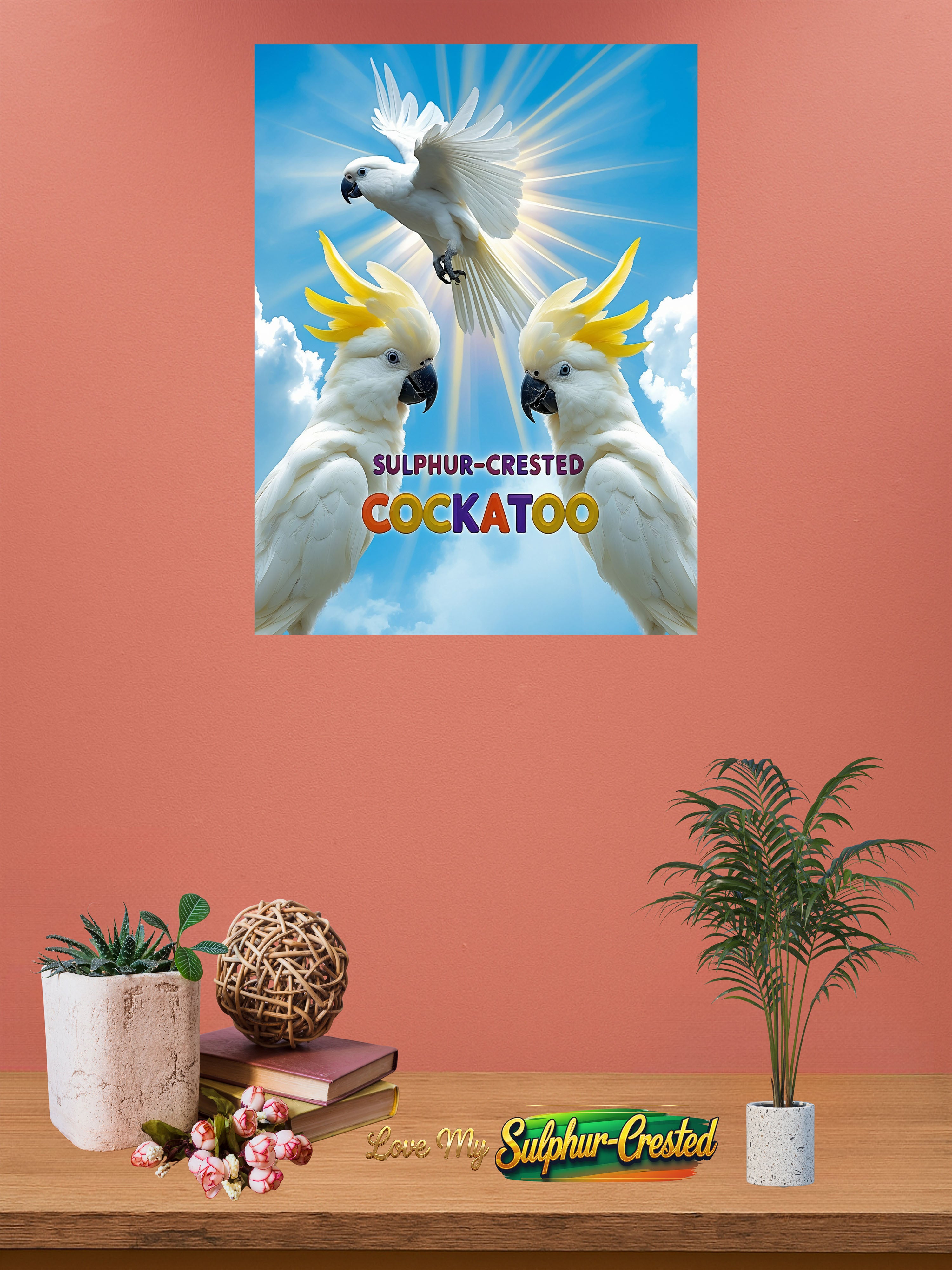 White Sulphur Crested Cockatoo Wall-Hanging