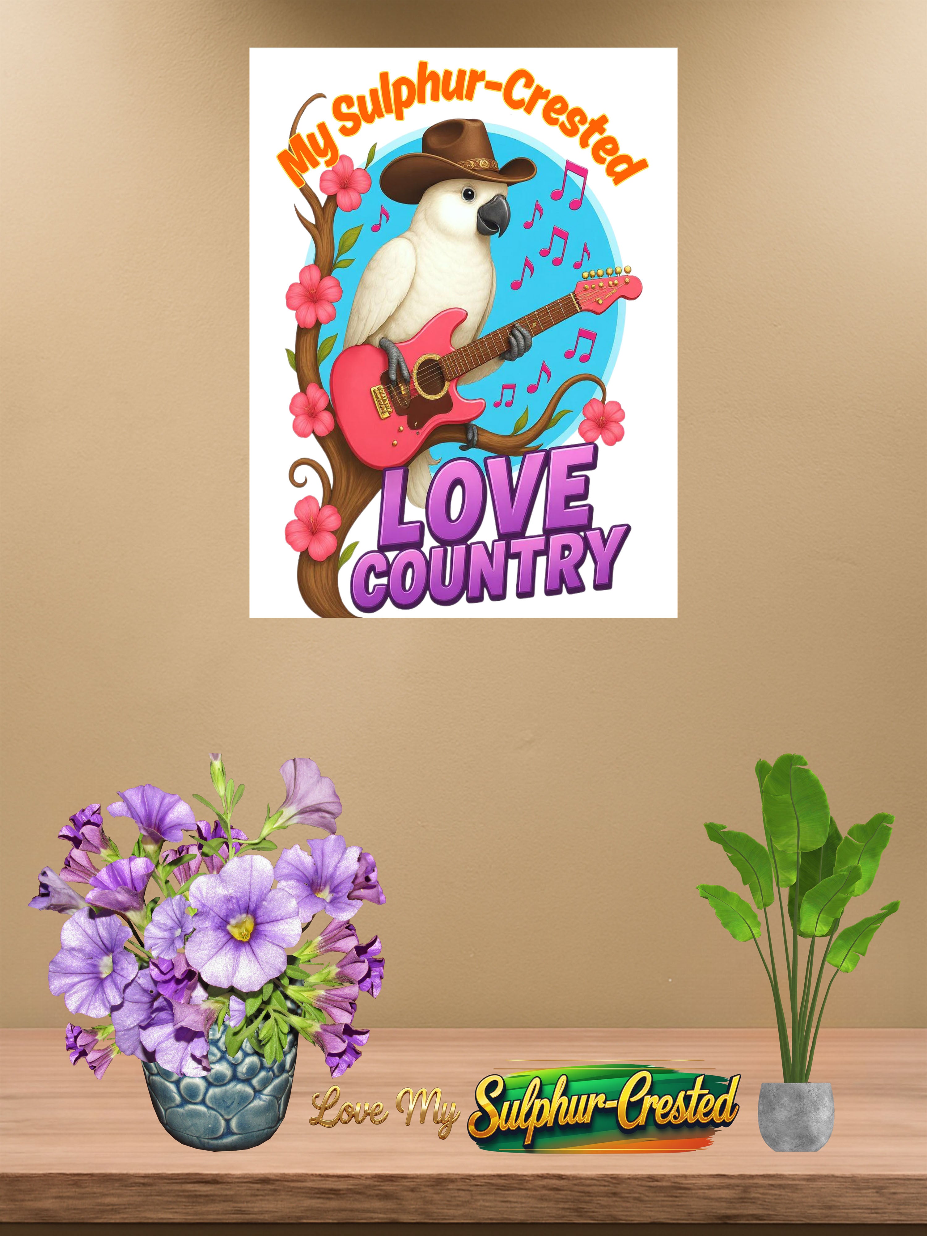 Sulphur Crested Loves Country Wall-Hanging