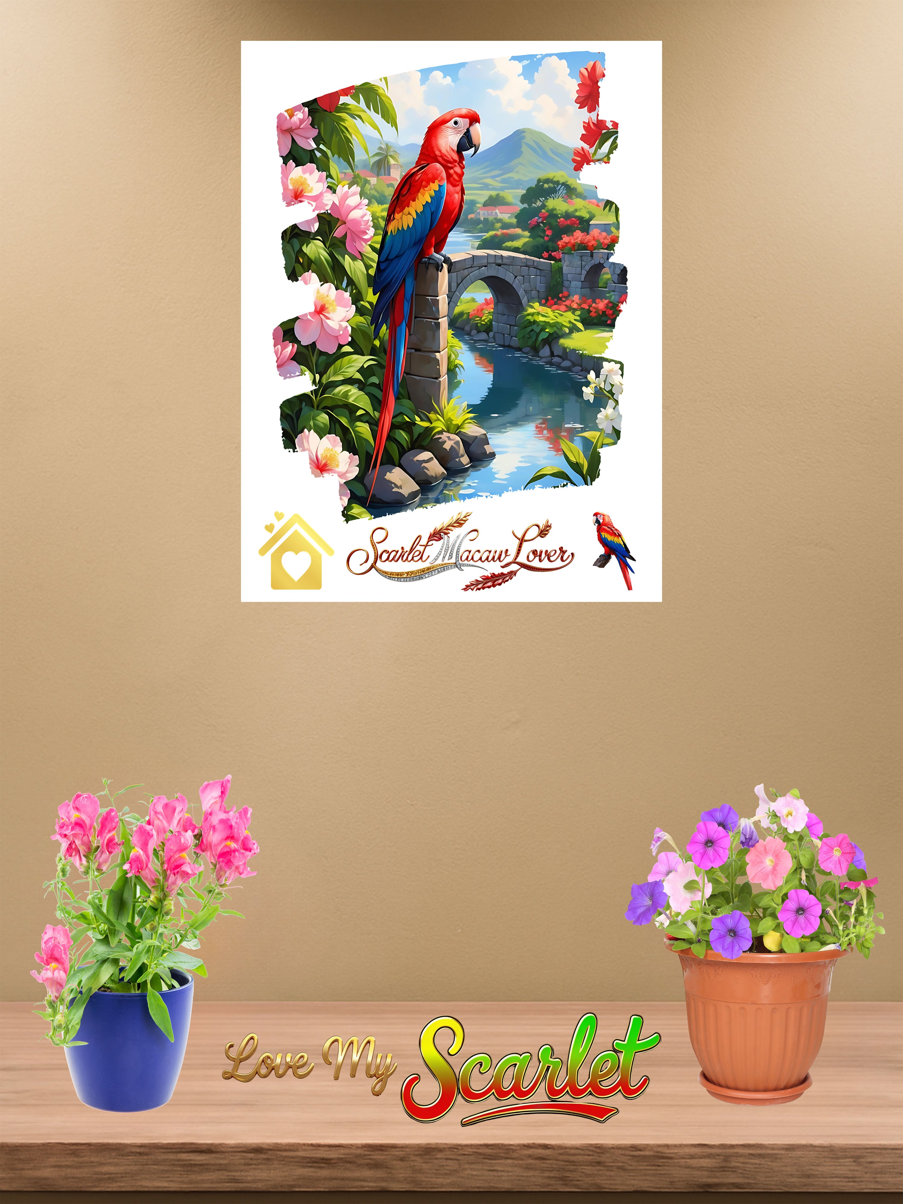 Scarlet Macaw Lover Nature Wall-Hanging