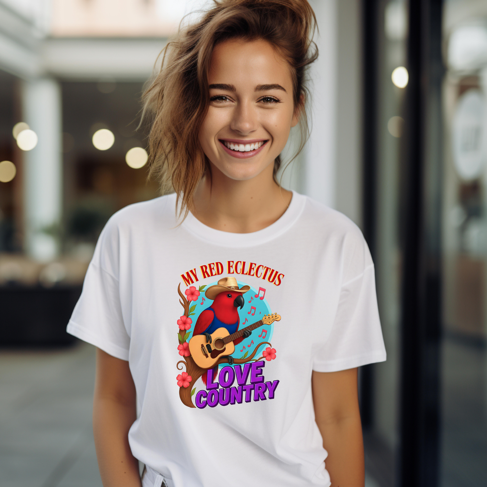 My Red Eclectus Love Country T-Shirt