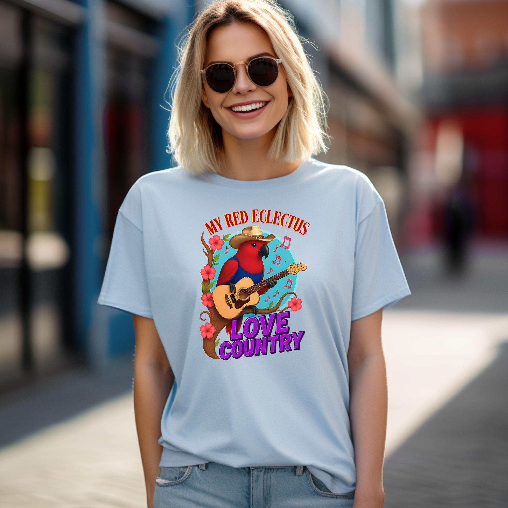 My Red Eclectus Love Country T-Shirt