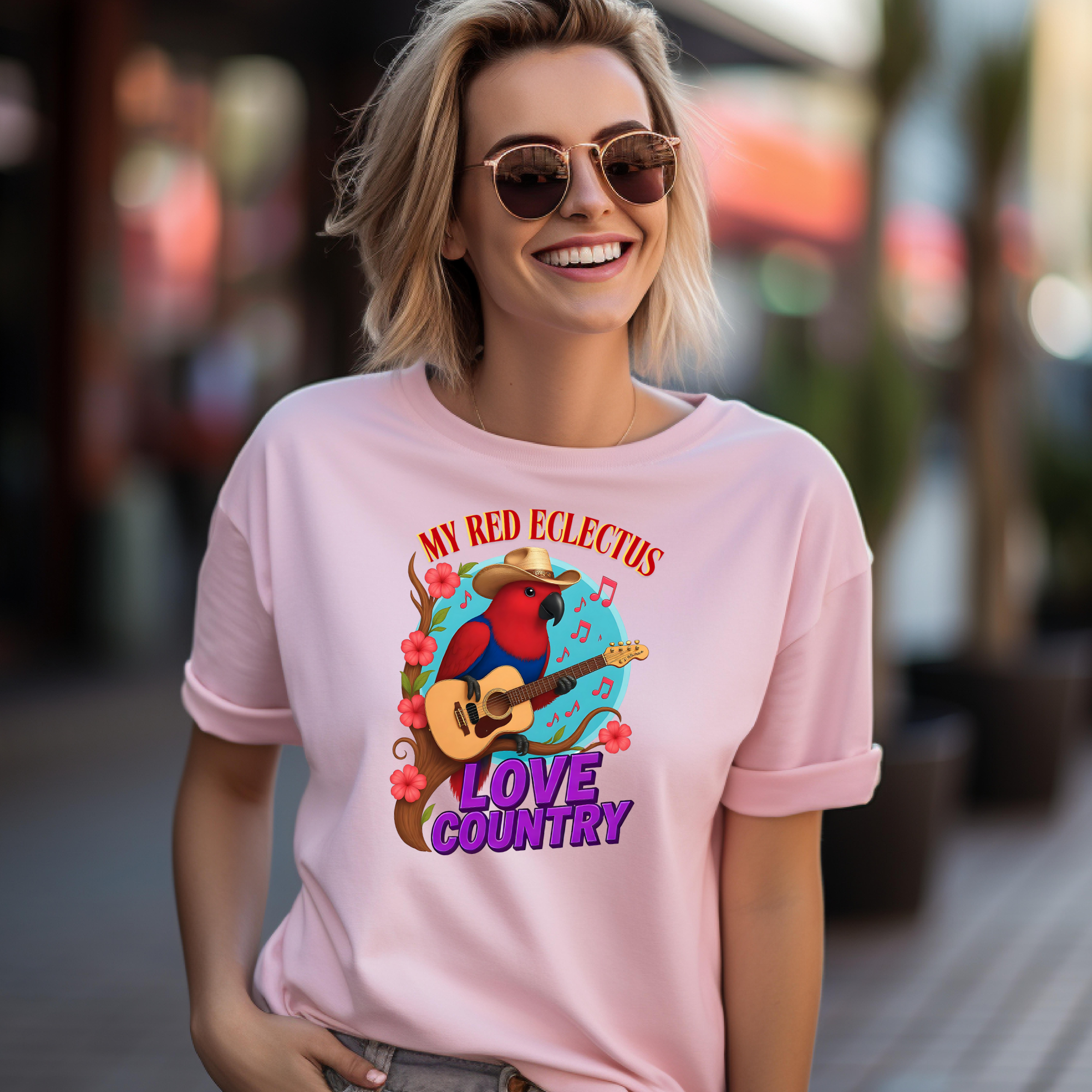 My Red Eclectus Love Country T-Shirt