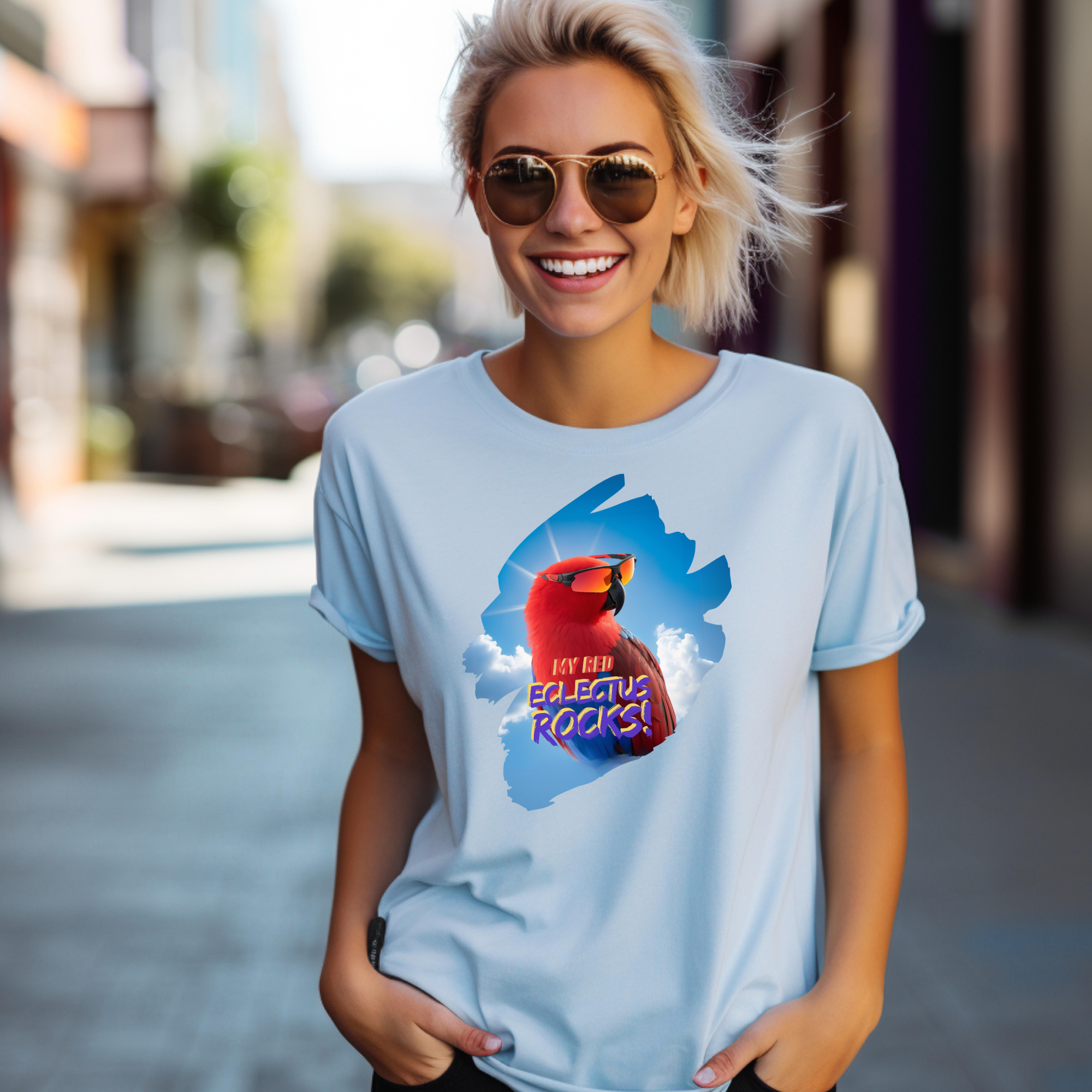 My Red Eclectus Rocks Sunglasses T-Shirt