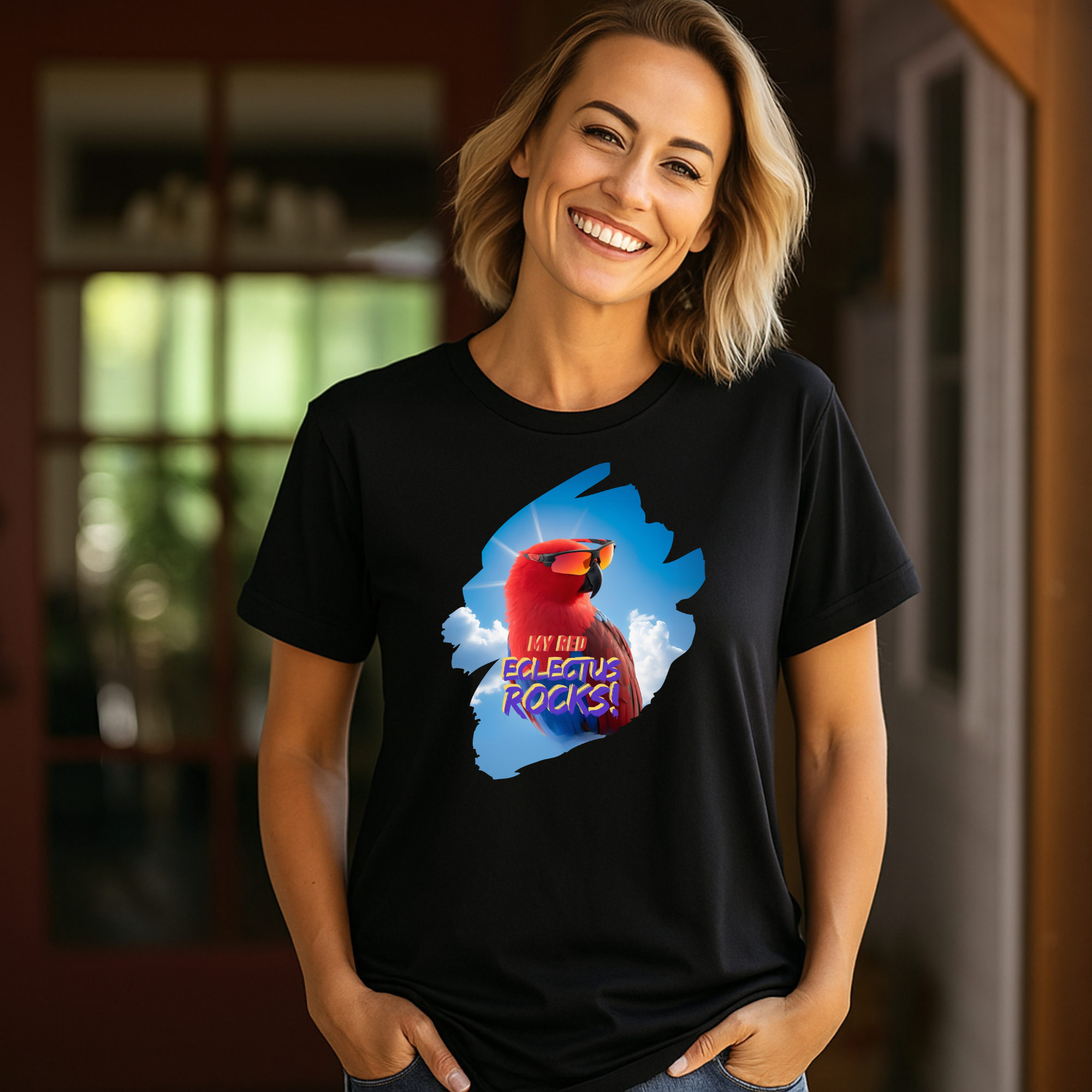 My Red Eclectus Rocks Sunglasses T-Shirt
