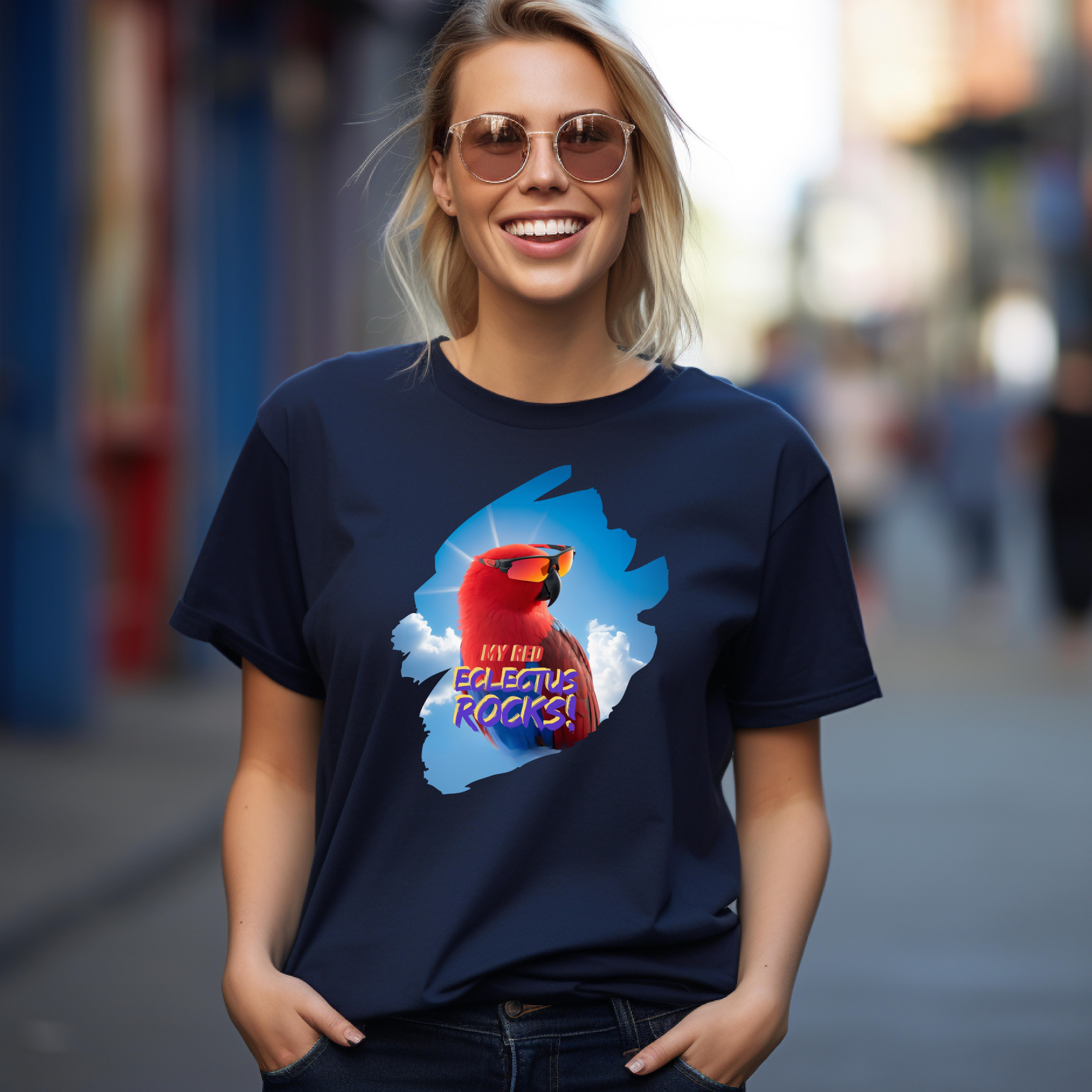 My Red Eclectus Rocks Sunglasses T-Shirt