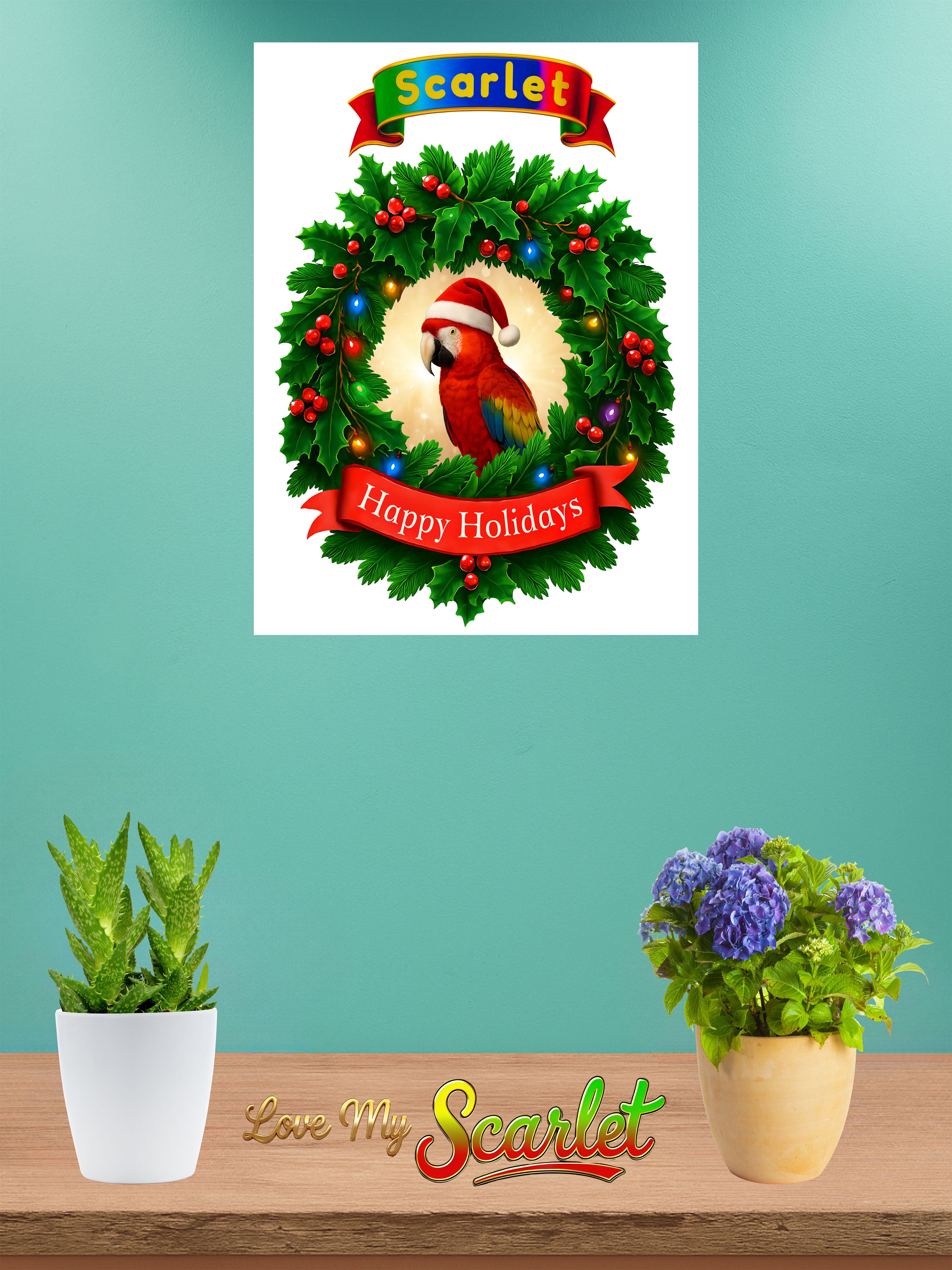 Happy Holidays Scarlet Wall-Hanging