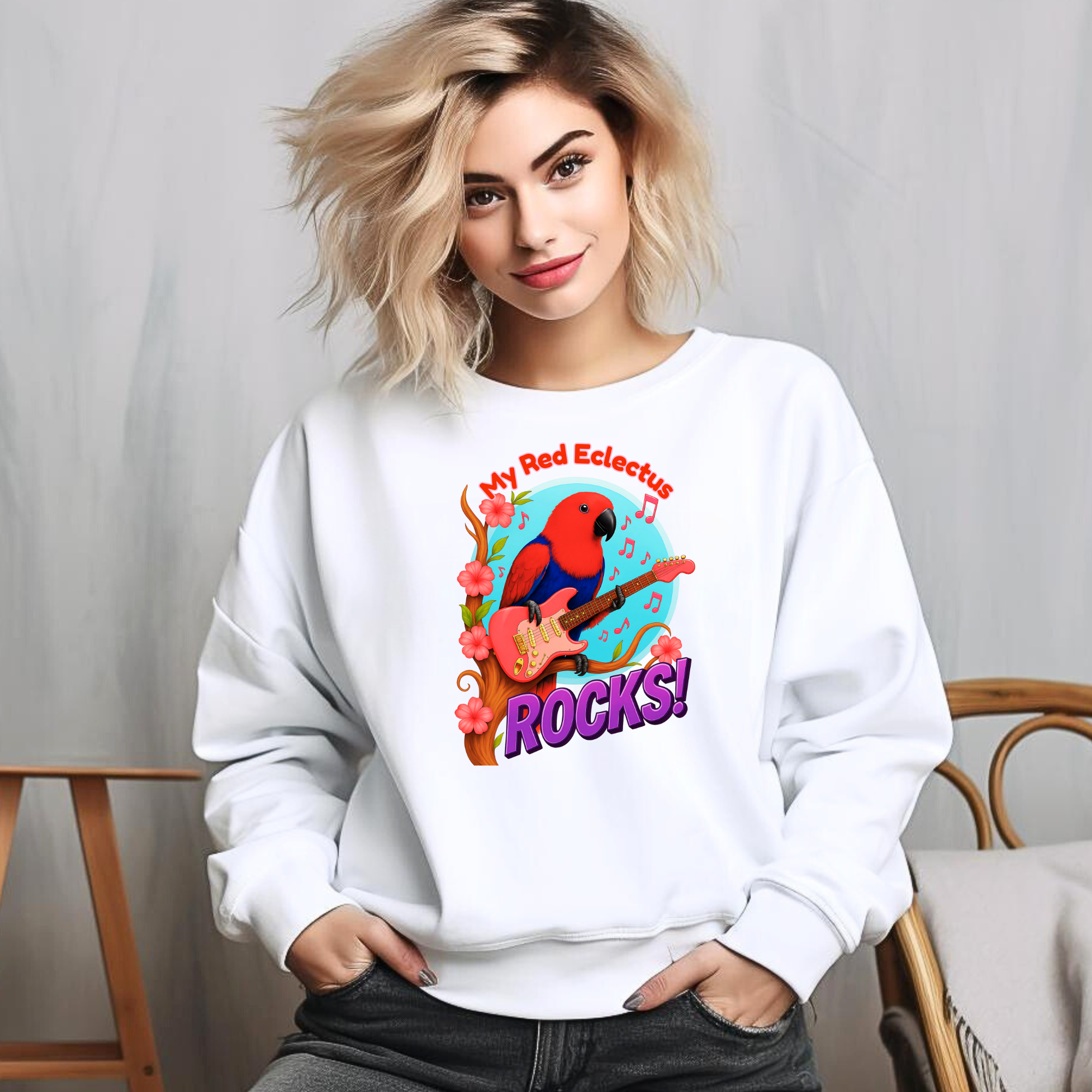 Red Eclectus Sweatshirt