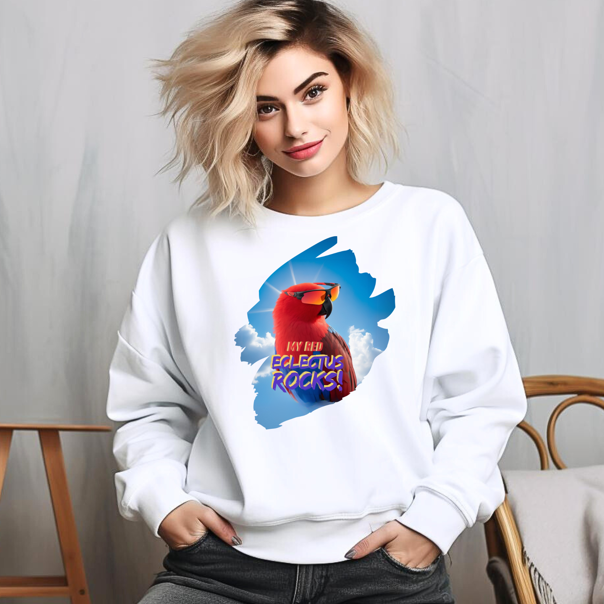 Red Eclectus Sweatshirt