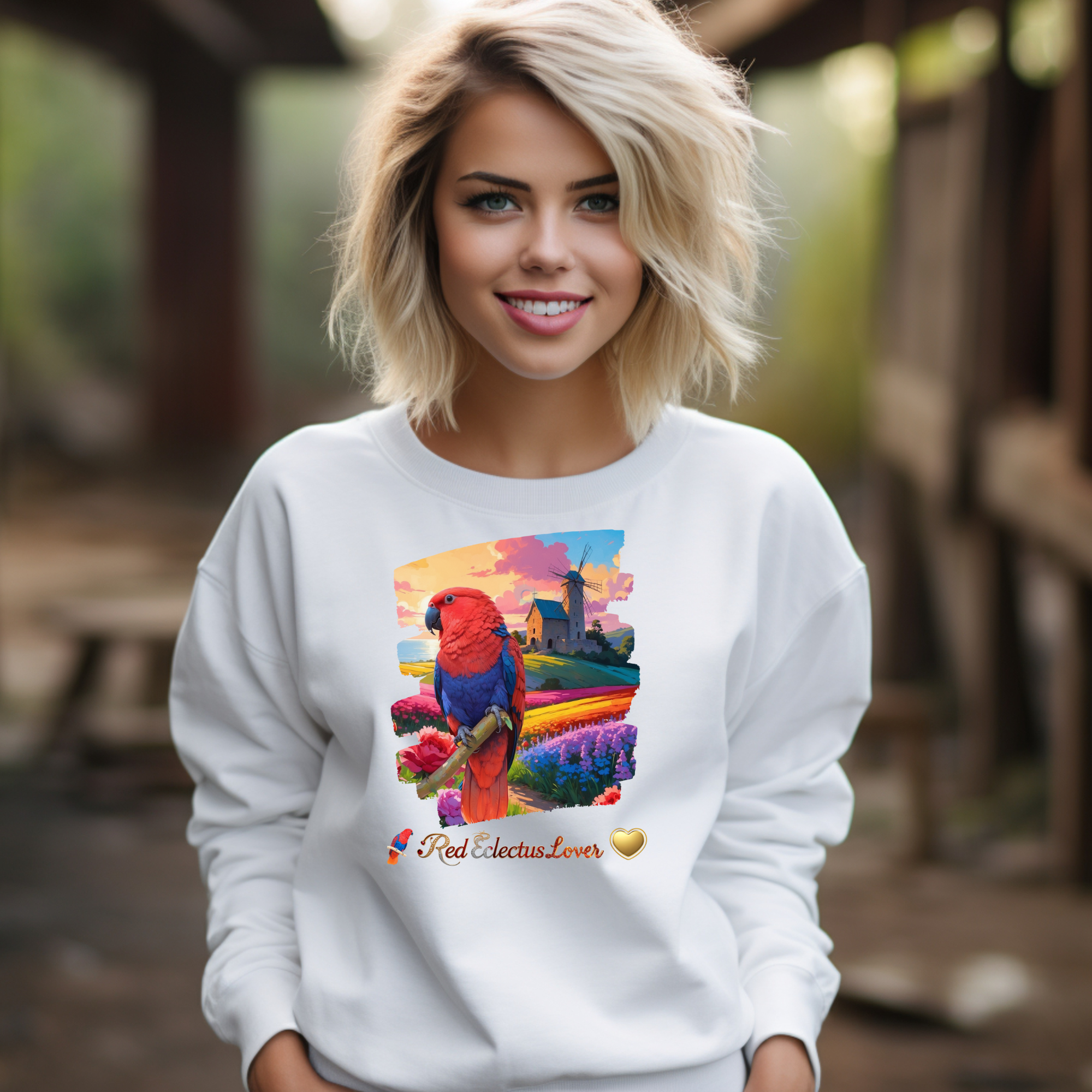 Red Eclectus Sweatshirt