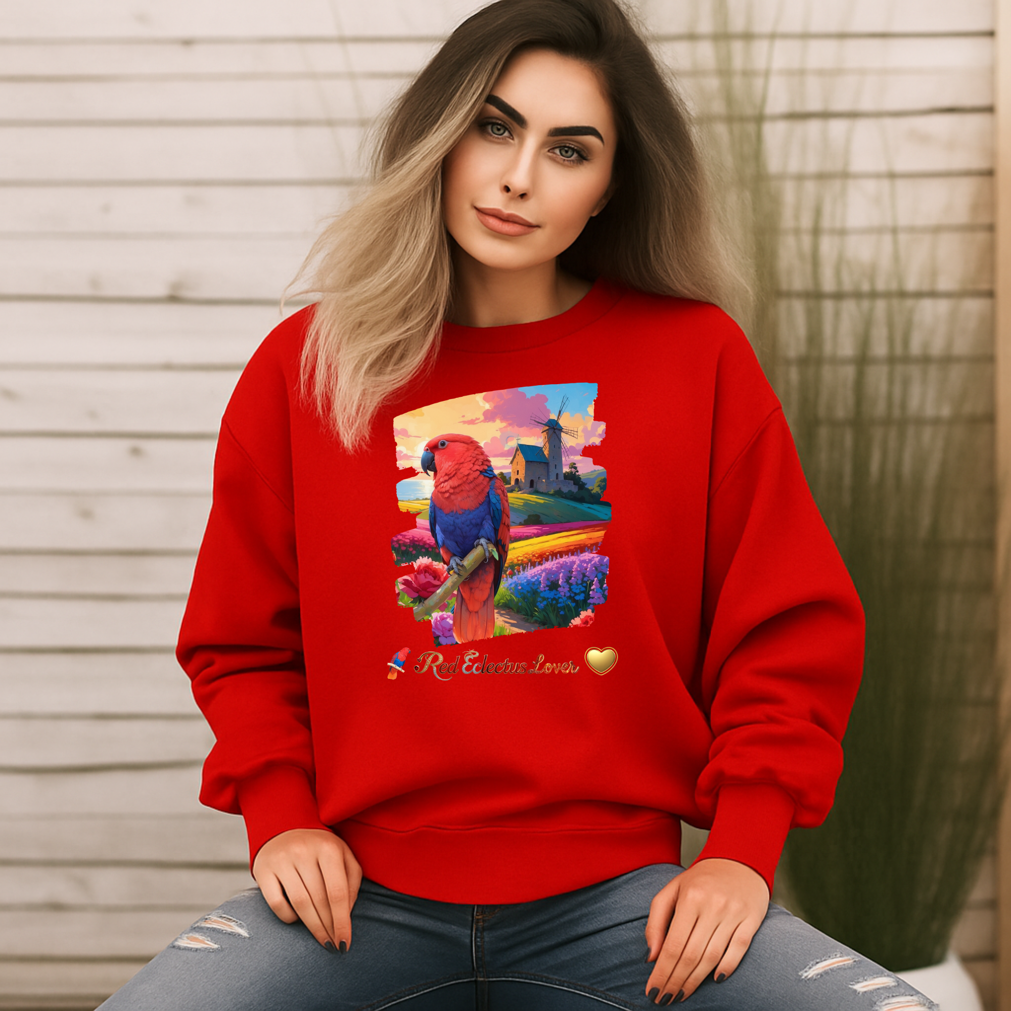 Red Eclectus Sweatshirt