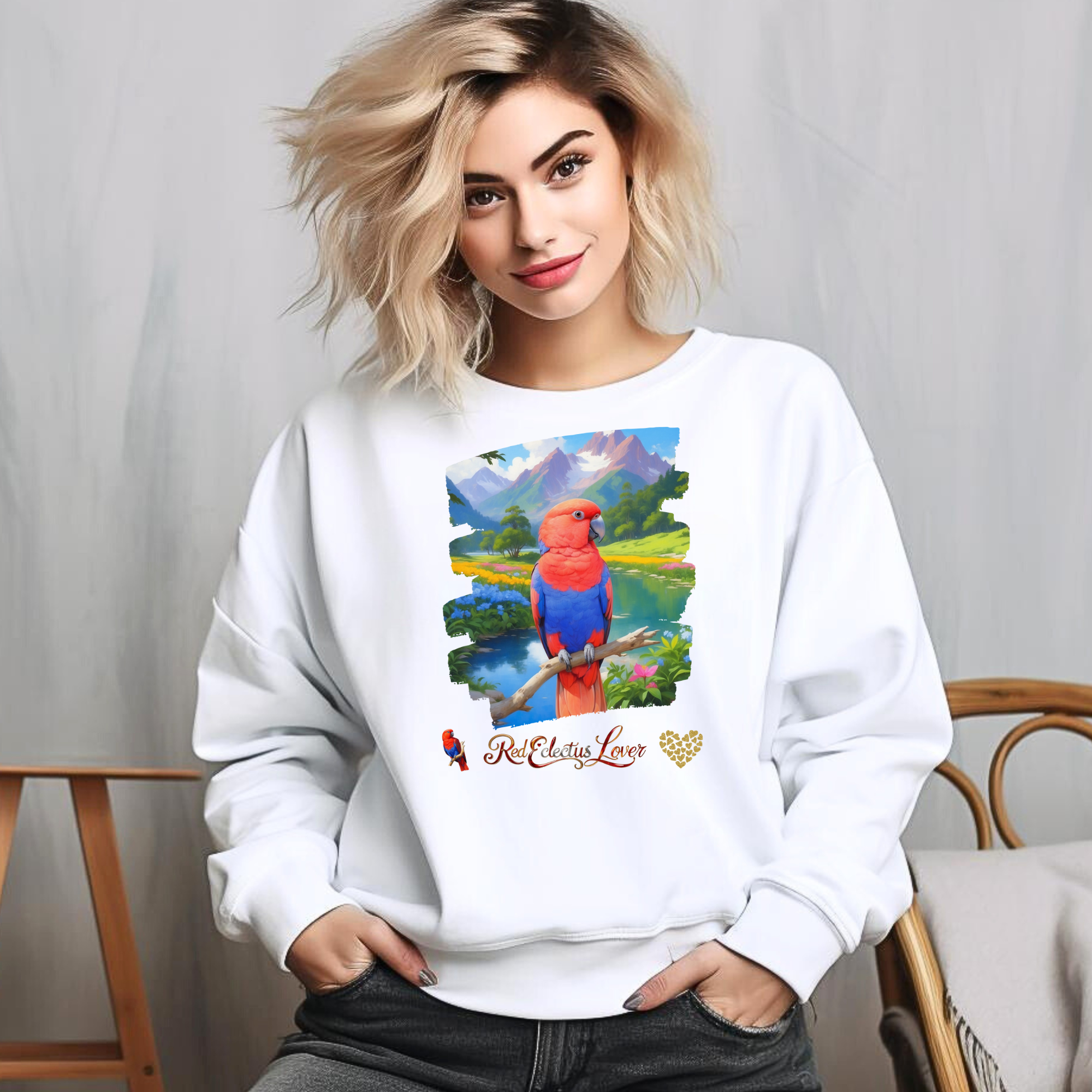 Red Eclectus Sweatshirt