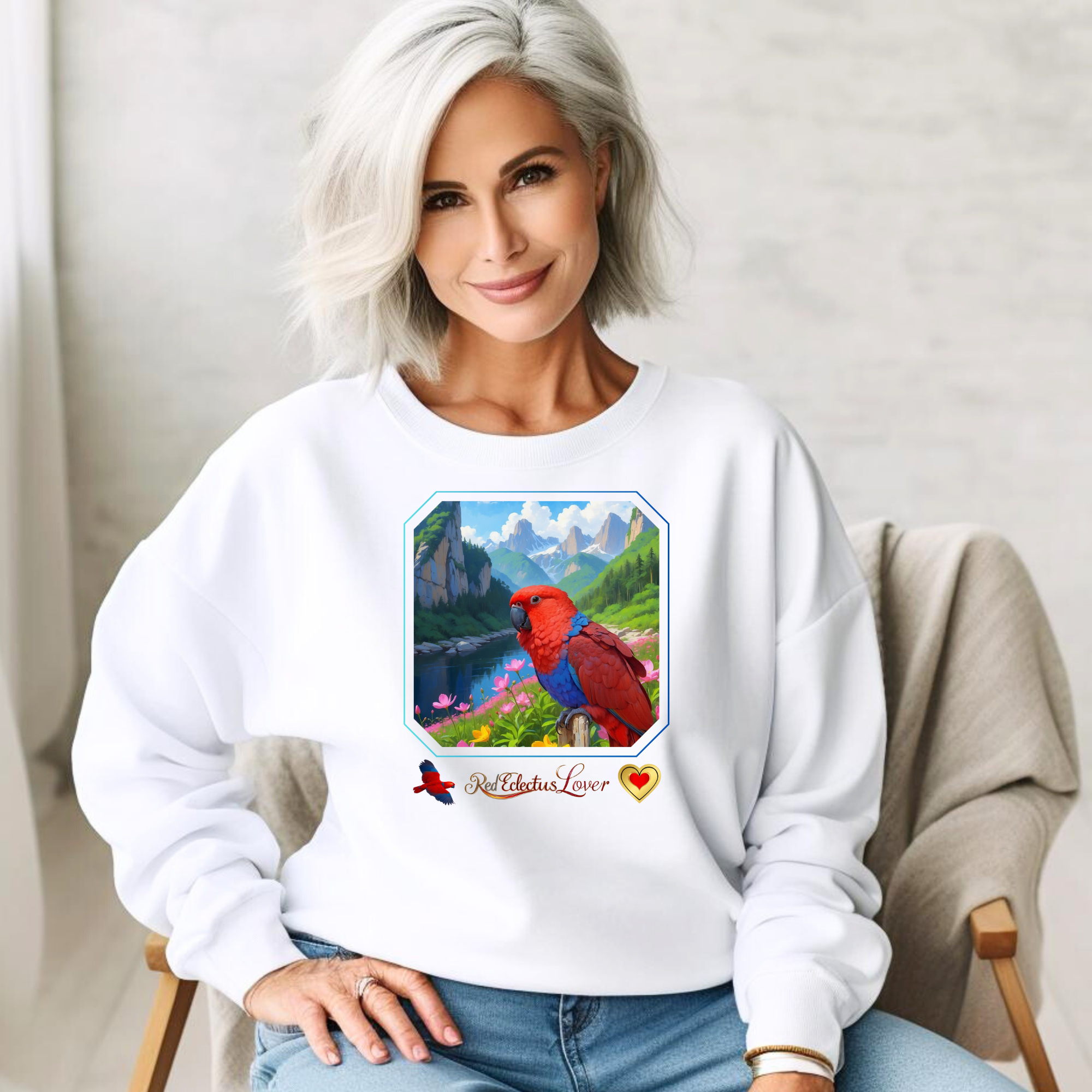 Red Eclectus Sweatshirt