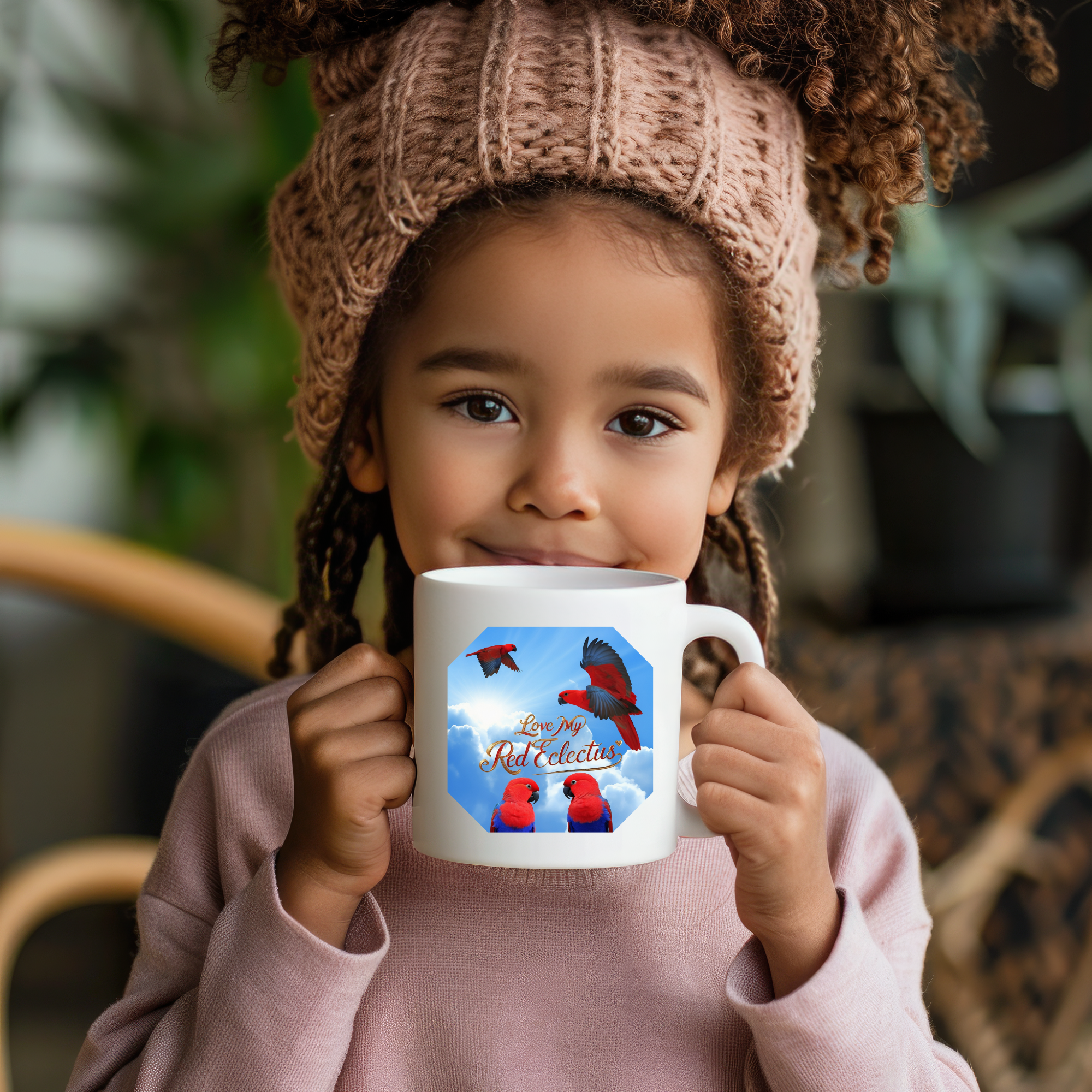 Love My Red Eclectus Flying Mug