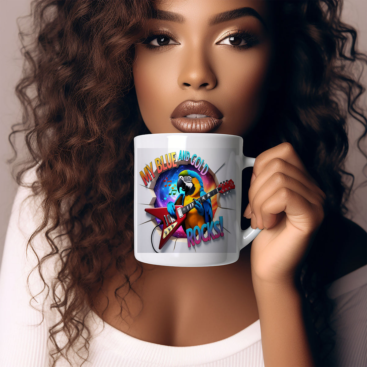 My Blue and Gold Rocks Mug