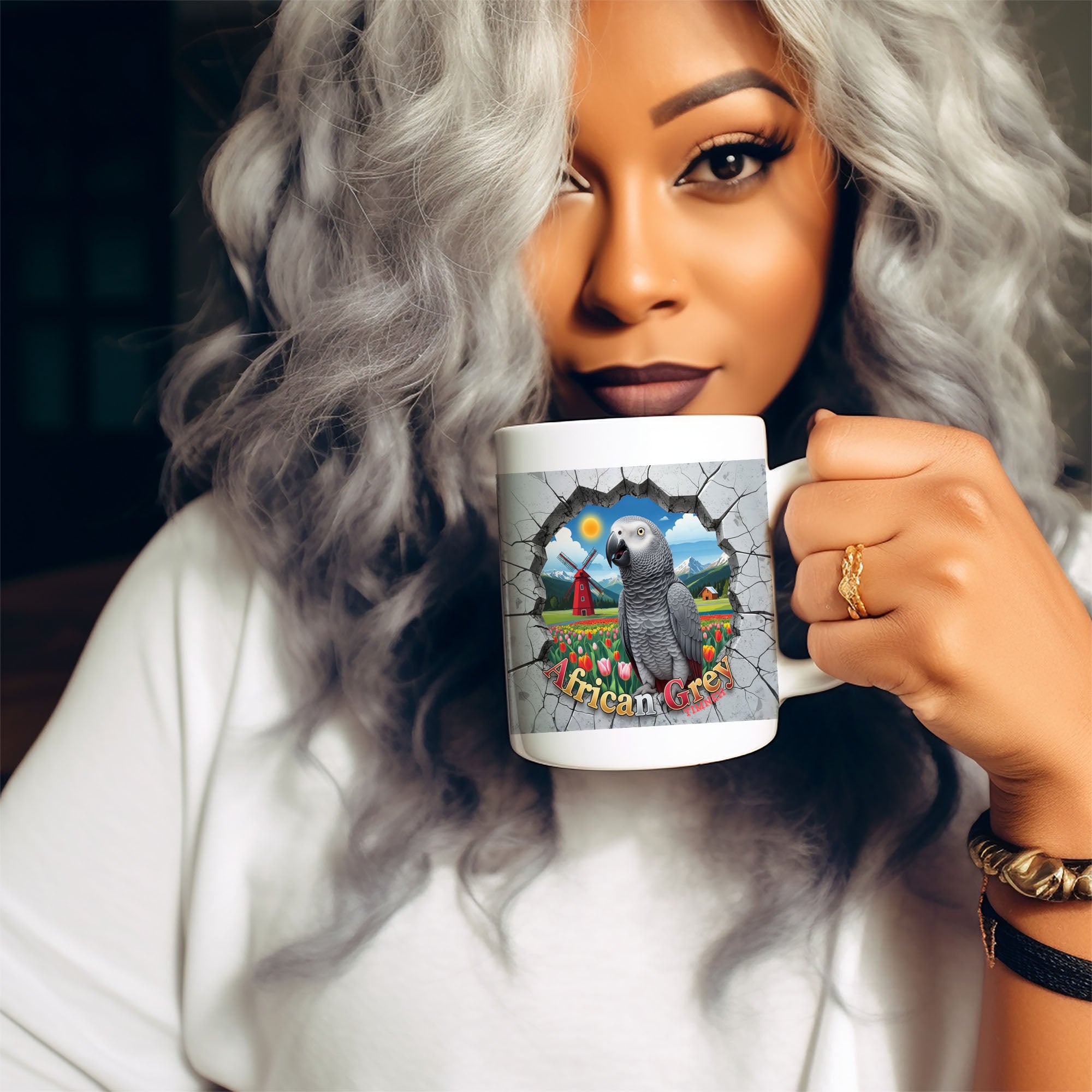 African Grey Timneh Nature Scenic Mug
