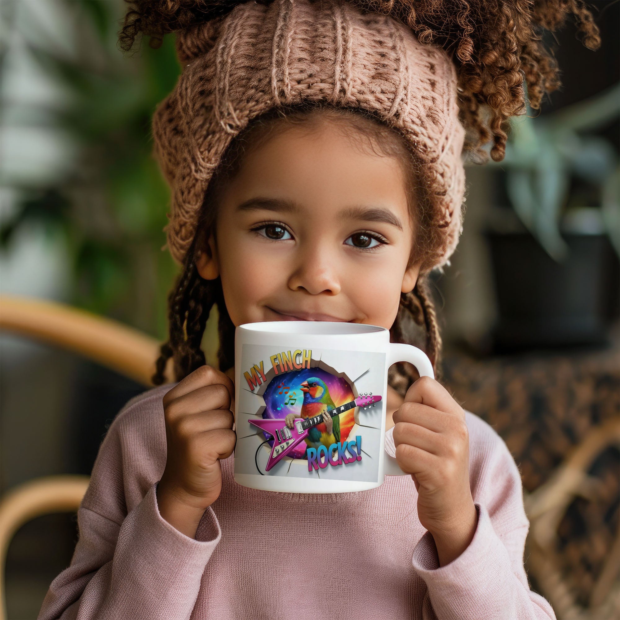 My Finch Rocks Guitar Mug