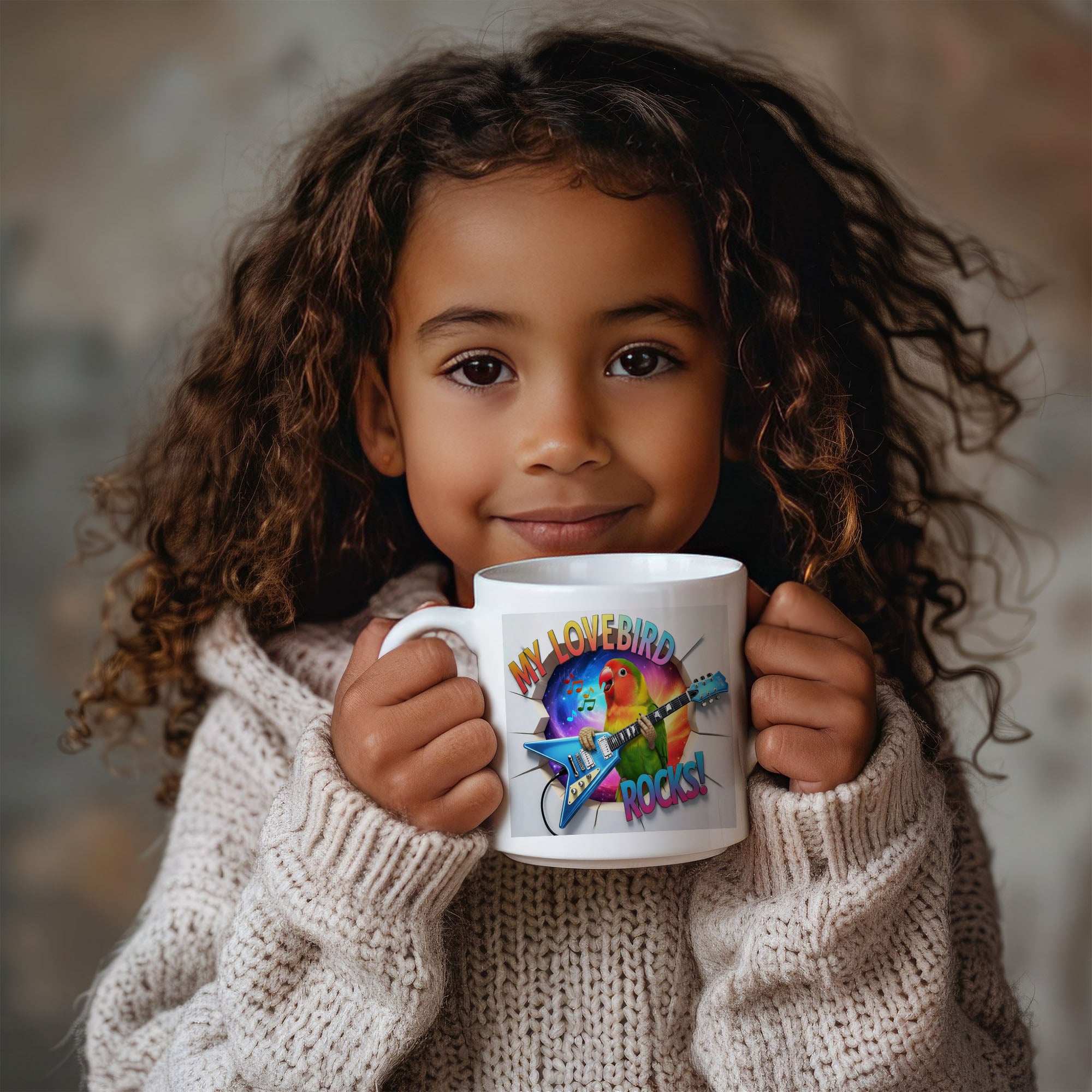 My Lovebird Rocks Guitar Mug