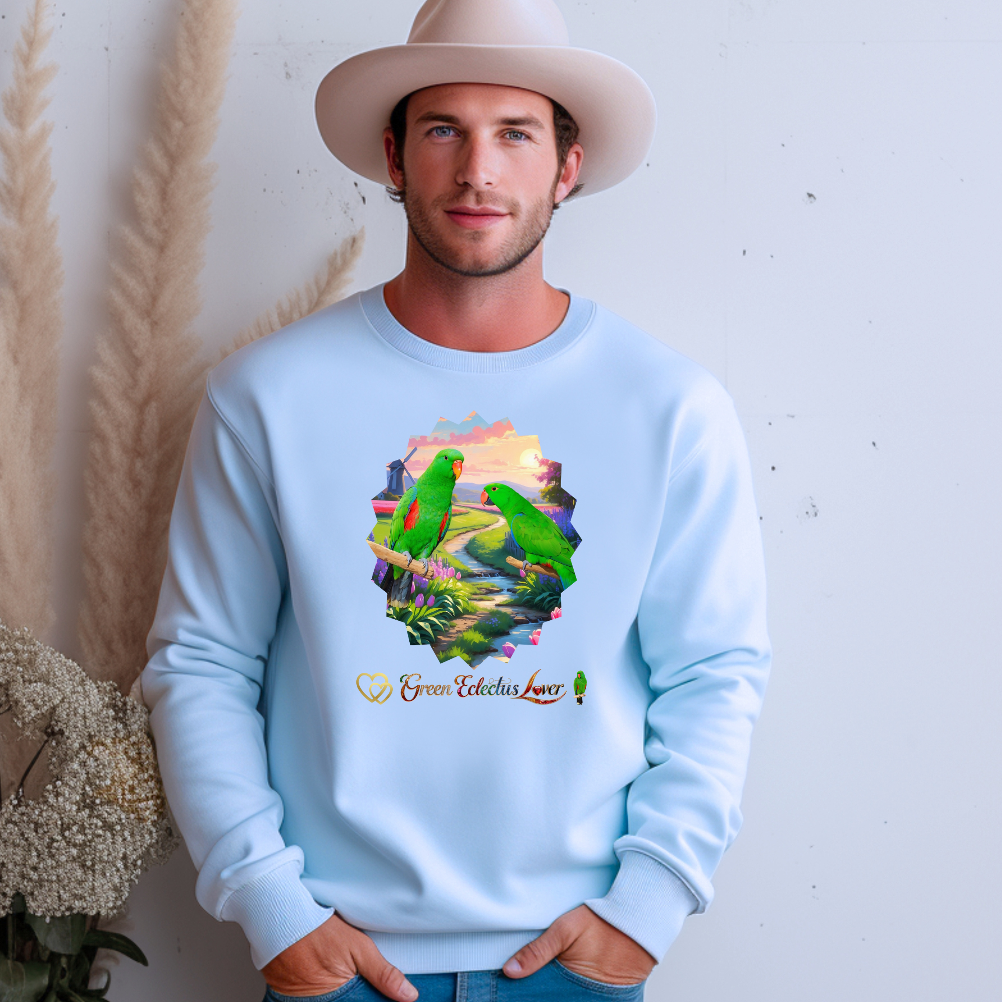Green Eclectus Sweatshirt