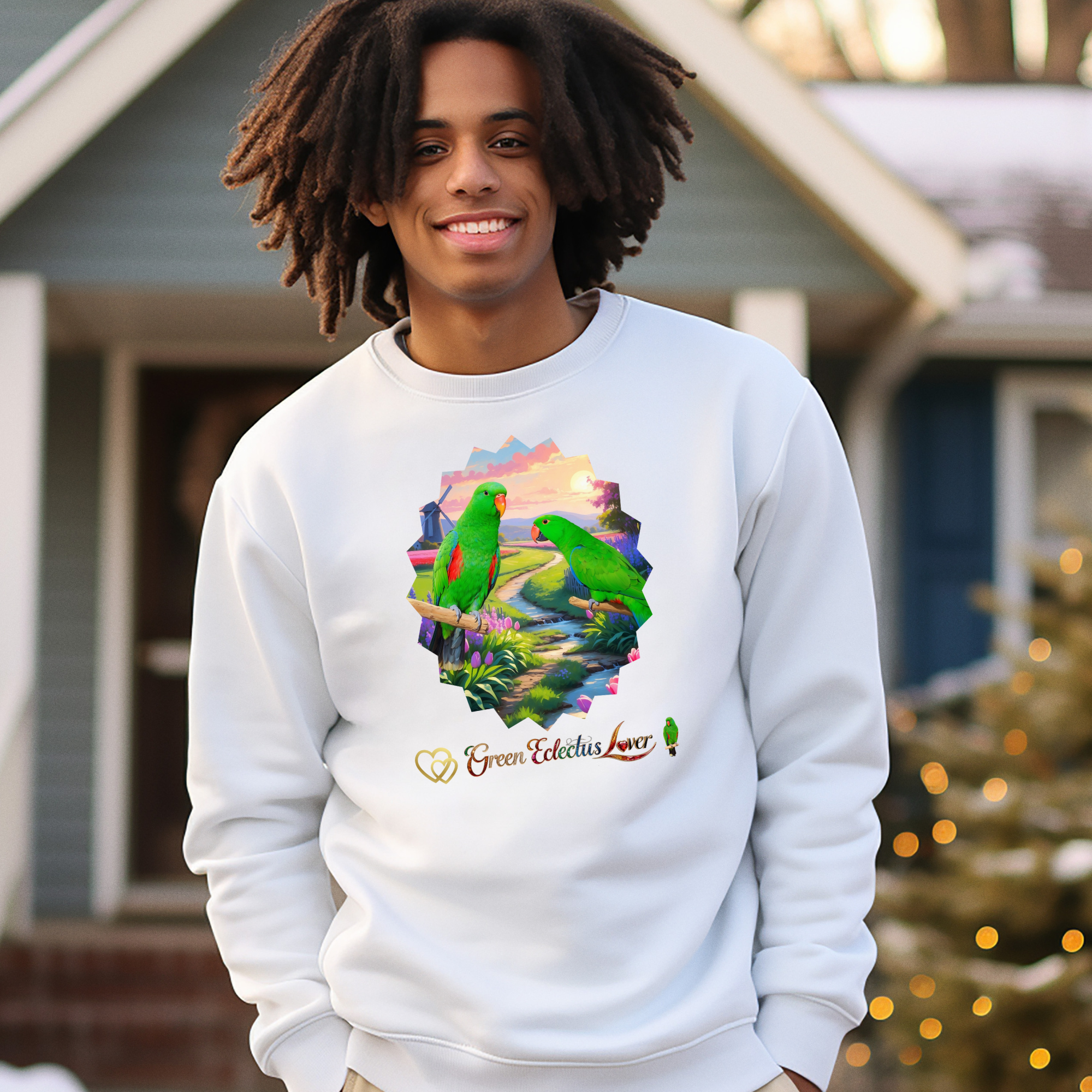 Green Eclectus Sweatshirt
