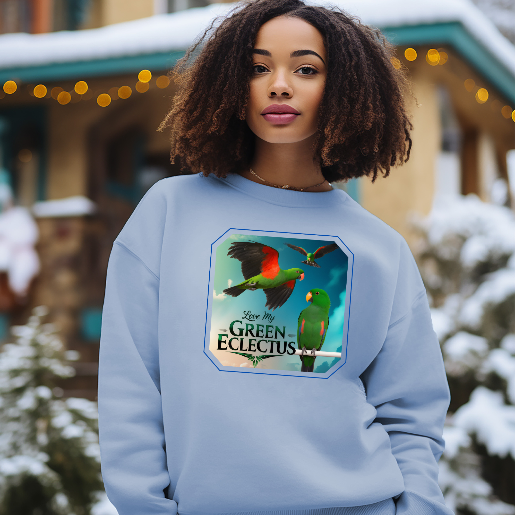 Green Eclectus Sweatshirt