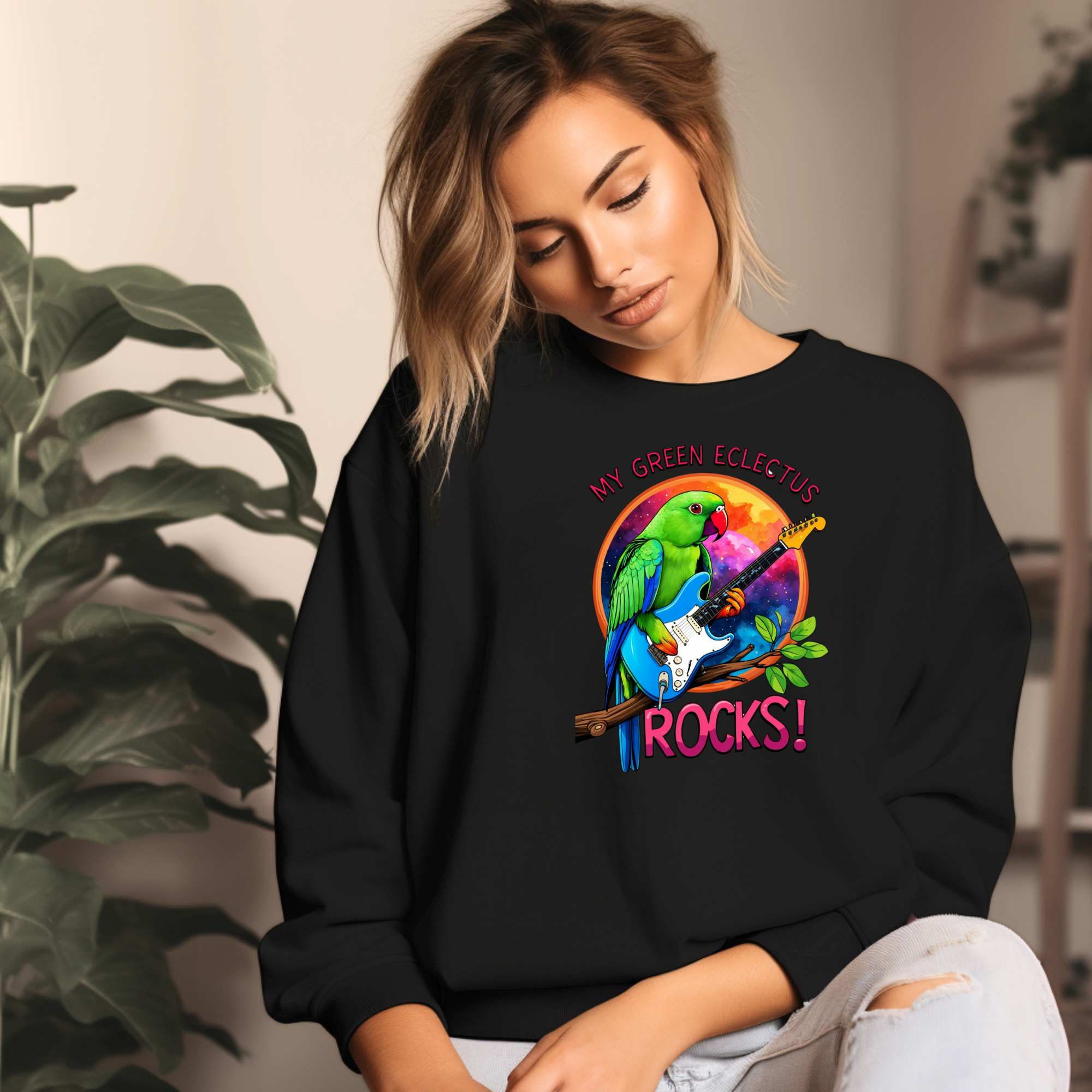 Green Eclectus Sweatshirt