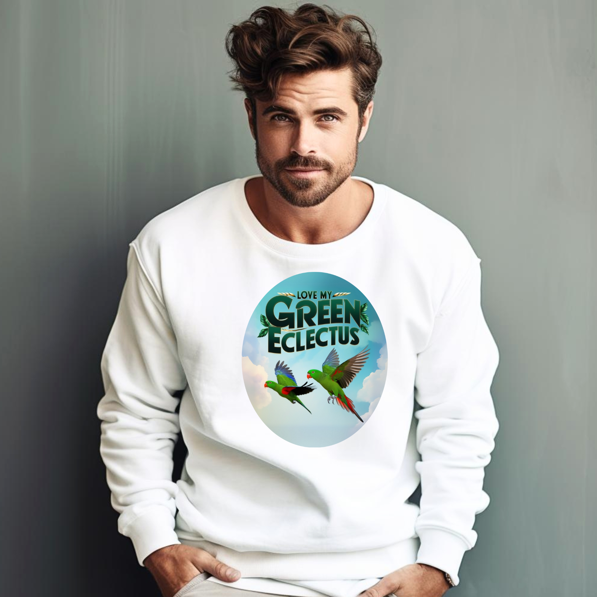 Green Eclectus Sweatshirt